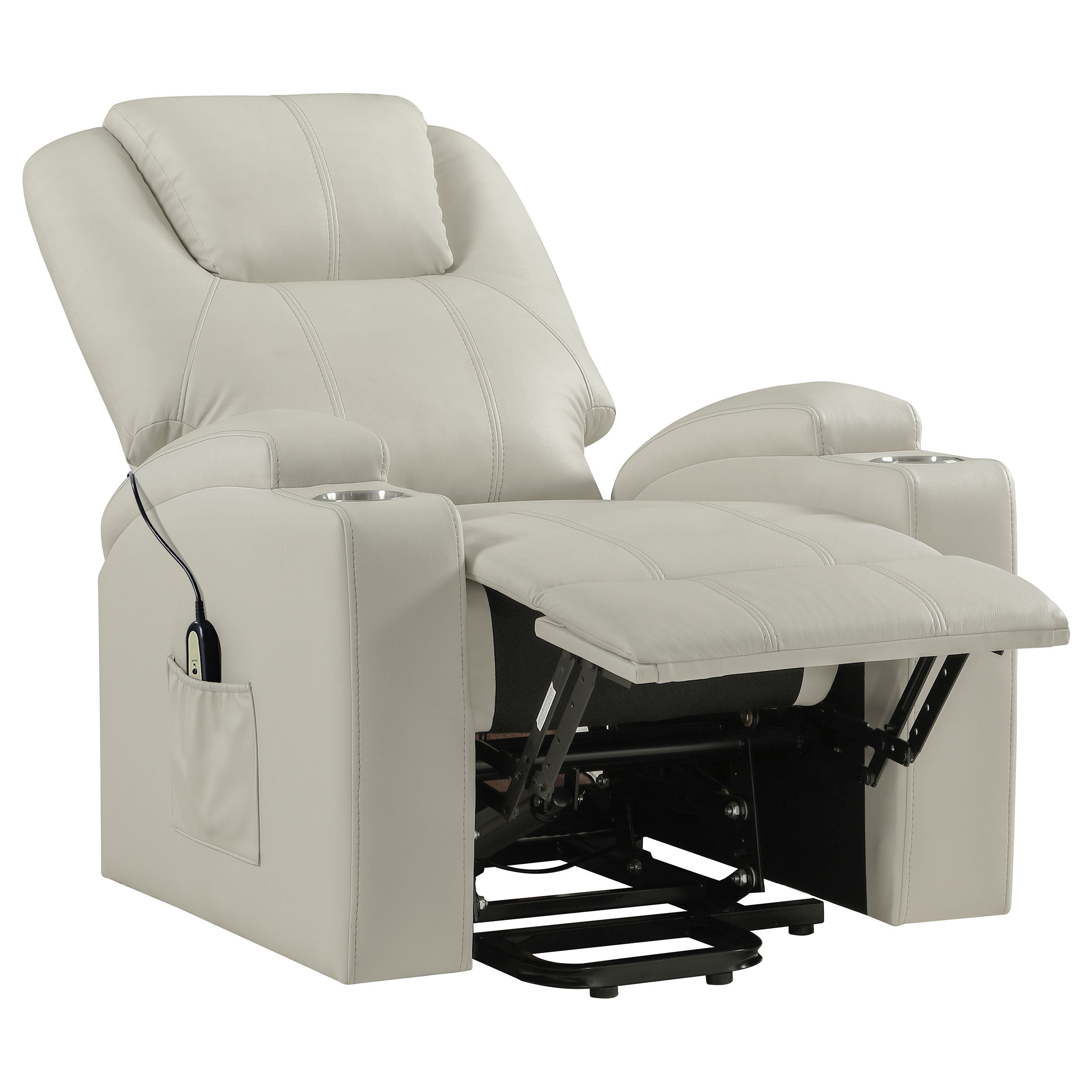 Armstrong Upholstered Power Lift Massage Recliner
