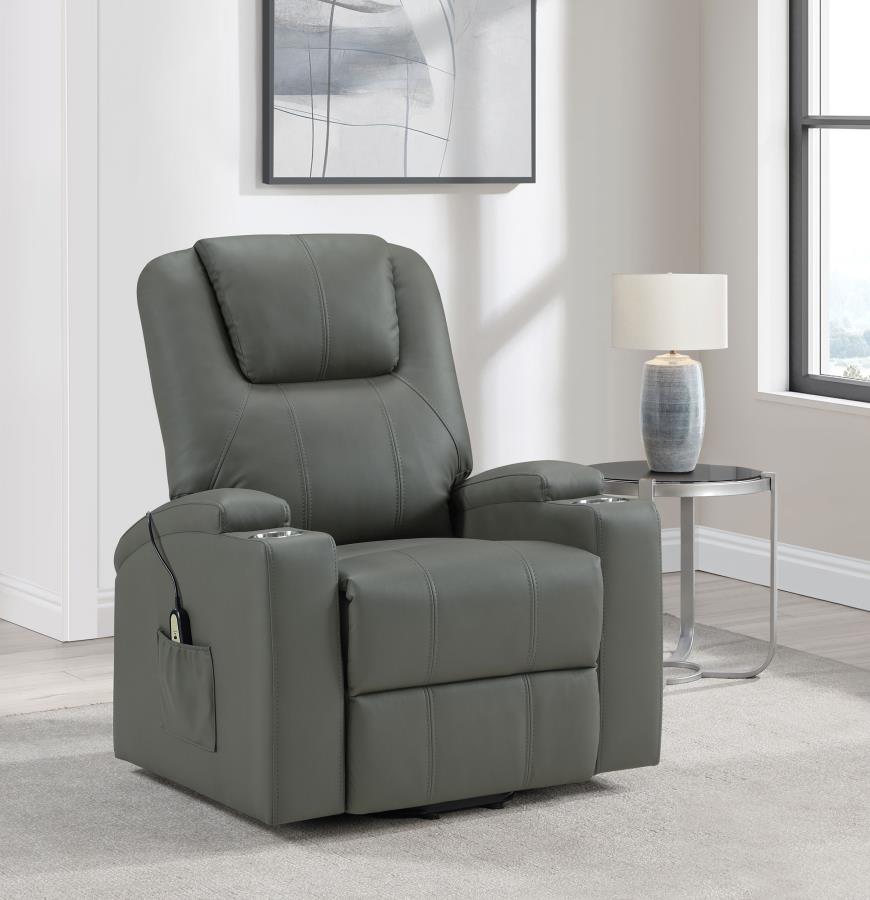 Armstrong Upholstered Power Lift Massage Recliner