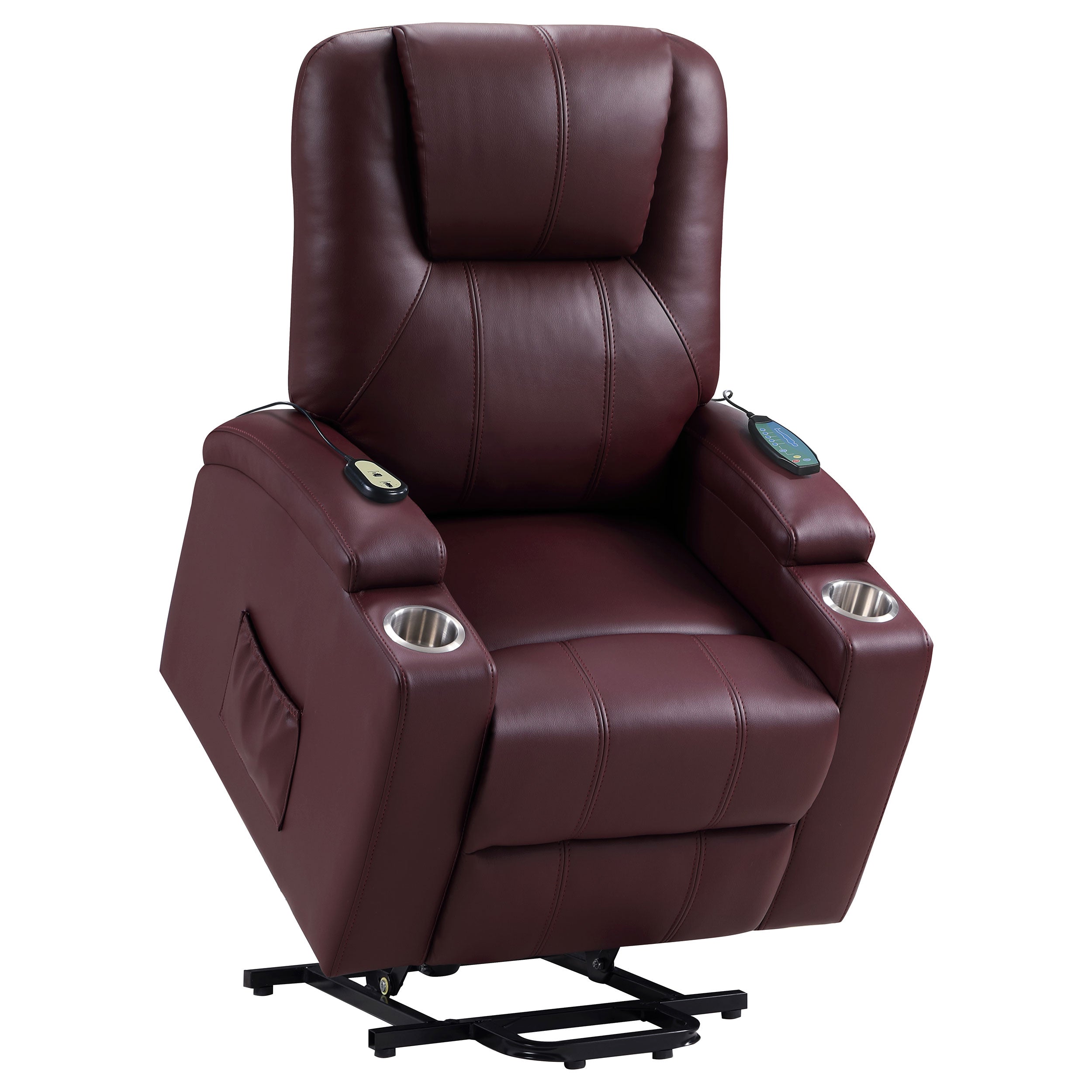 Armstrong Upholstered Power Lift Massage Recliner