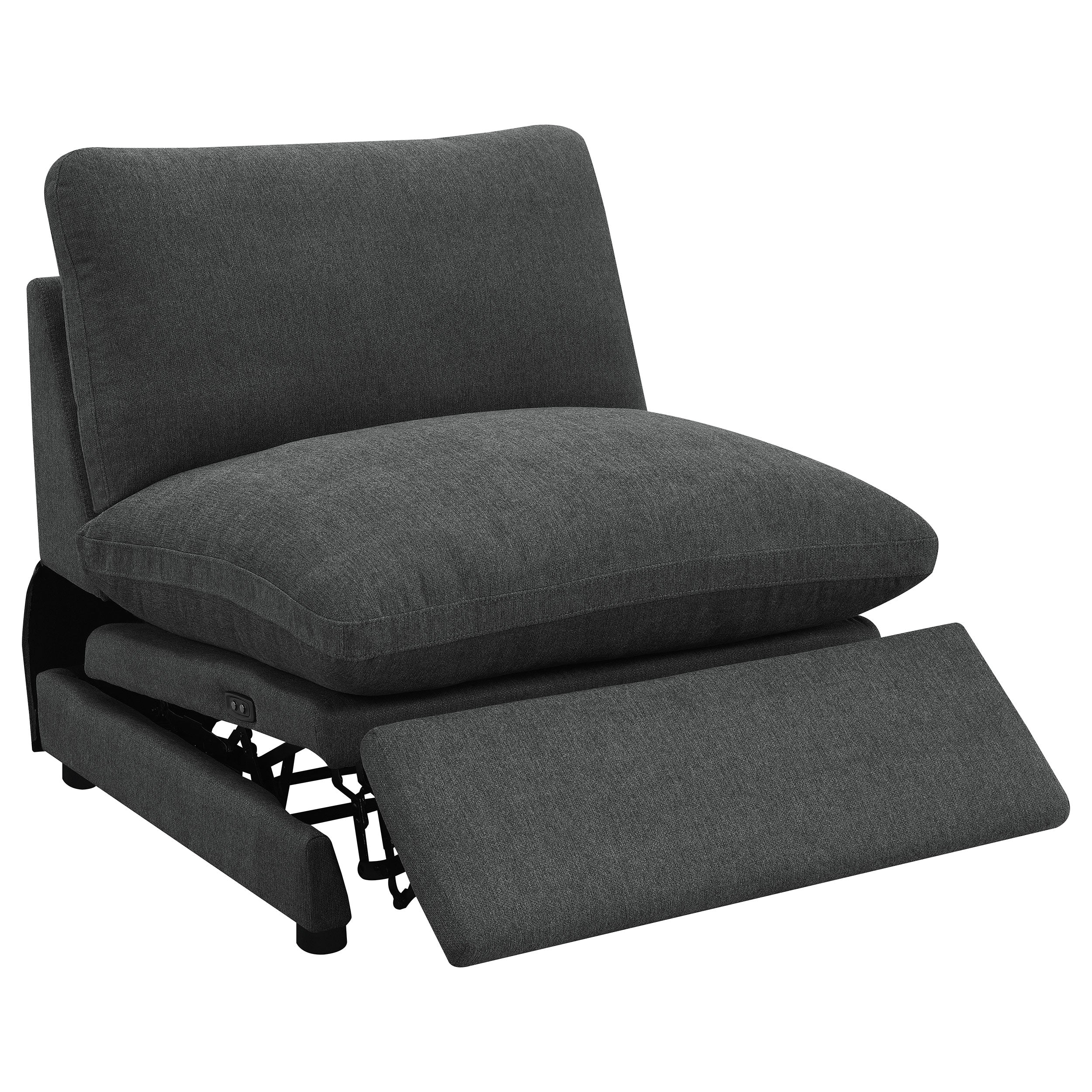Collins Modular Power Armless Recliner Dark Grey