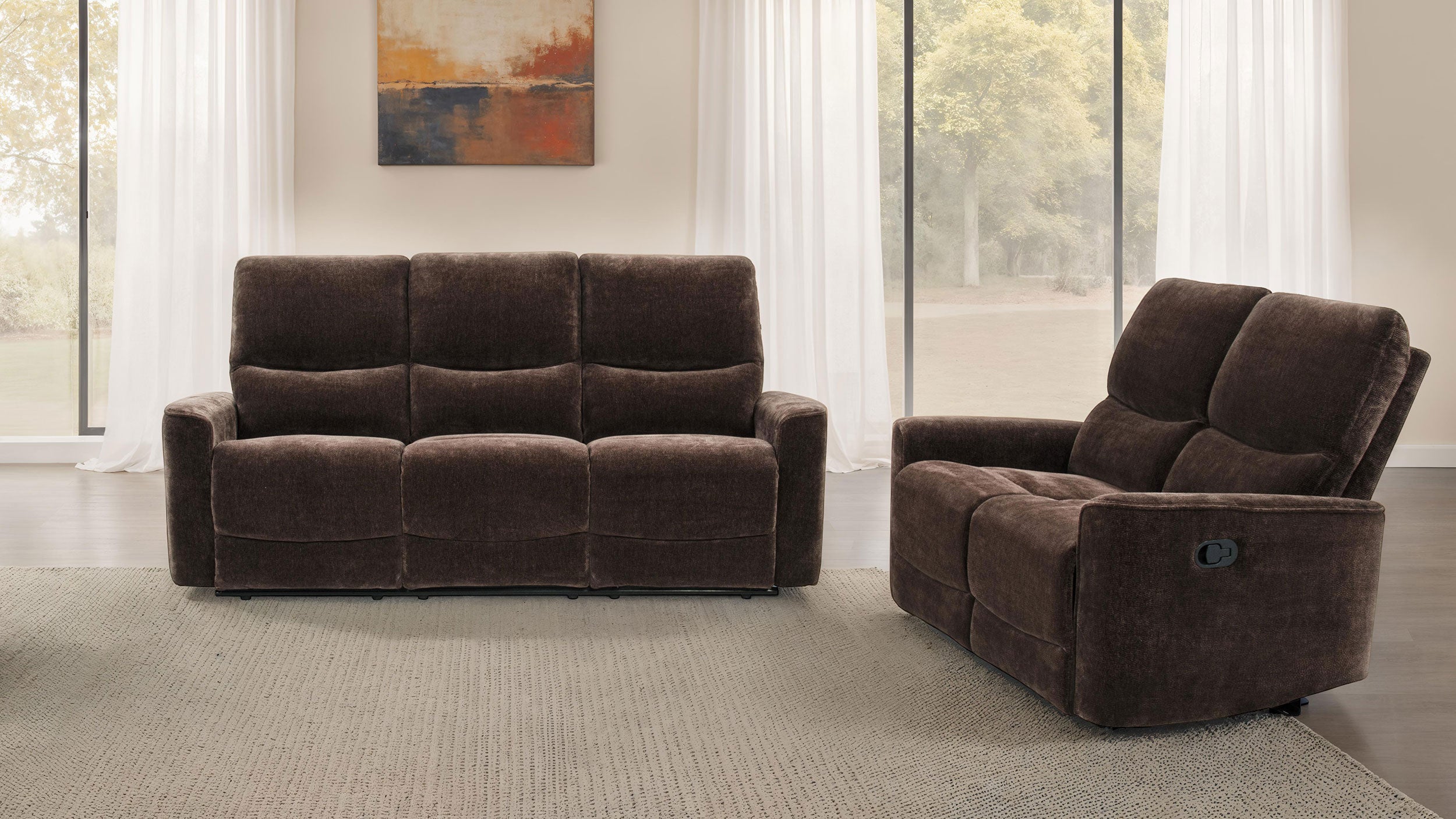 Navarro Upholstered Reclining Sofa Set