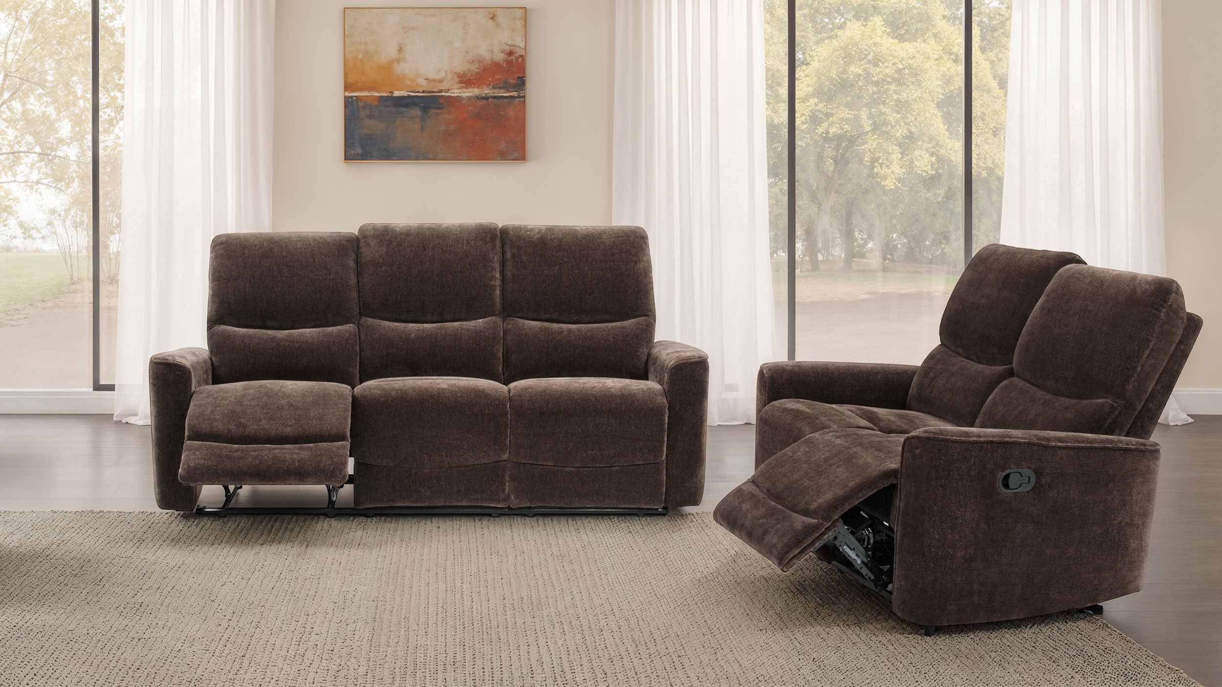 Navarro Upholstered Reclining Sofa Set