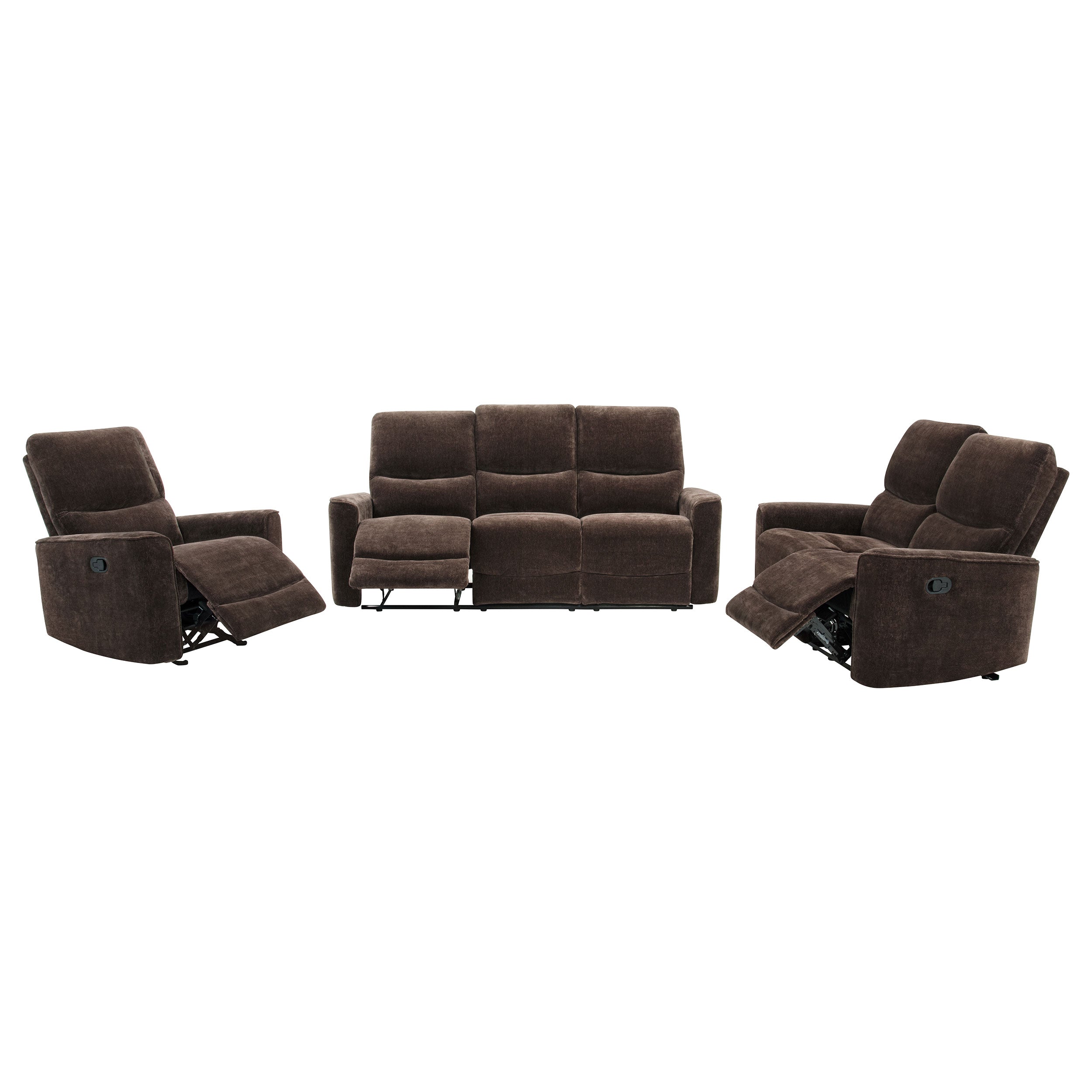 Navarro Upholstered Reclining Sofa Set
