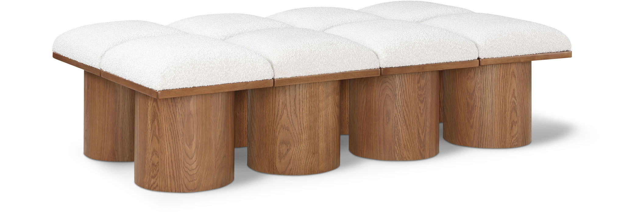 Pavilion - 8 Piece Modular Bench With Brown Base