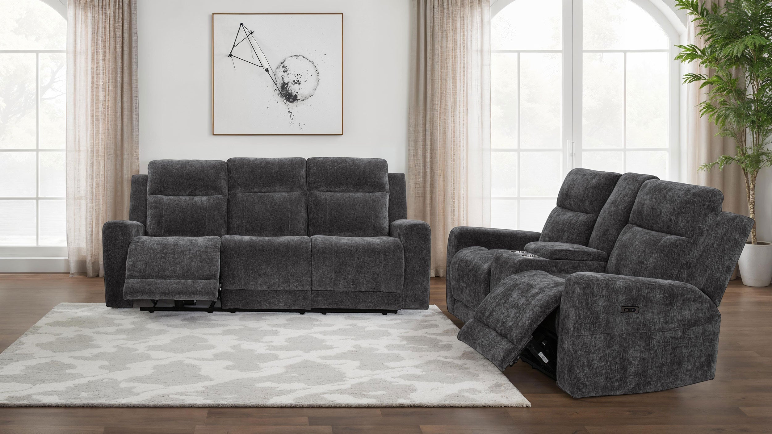 Kennett Chenille Power Reclining Sofa Set