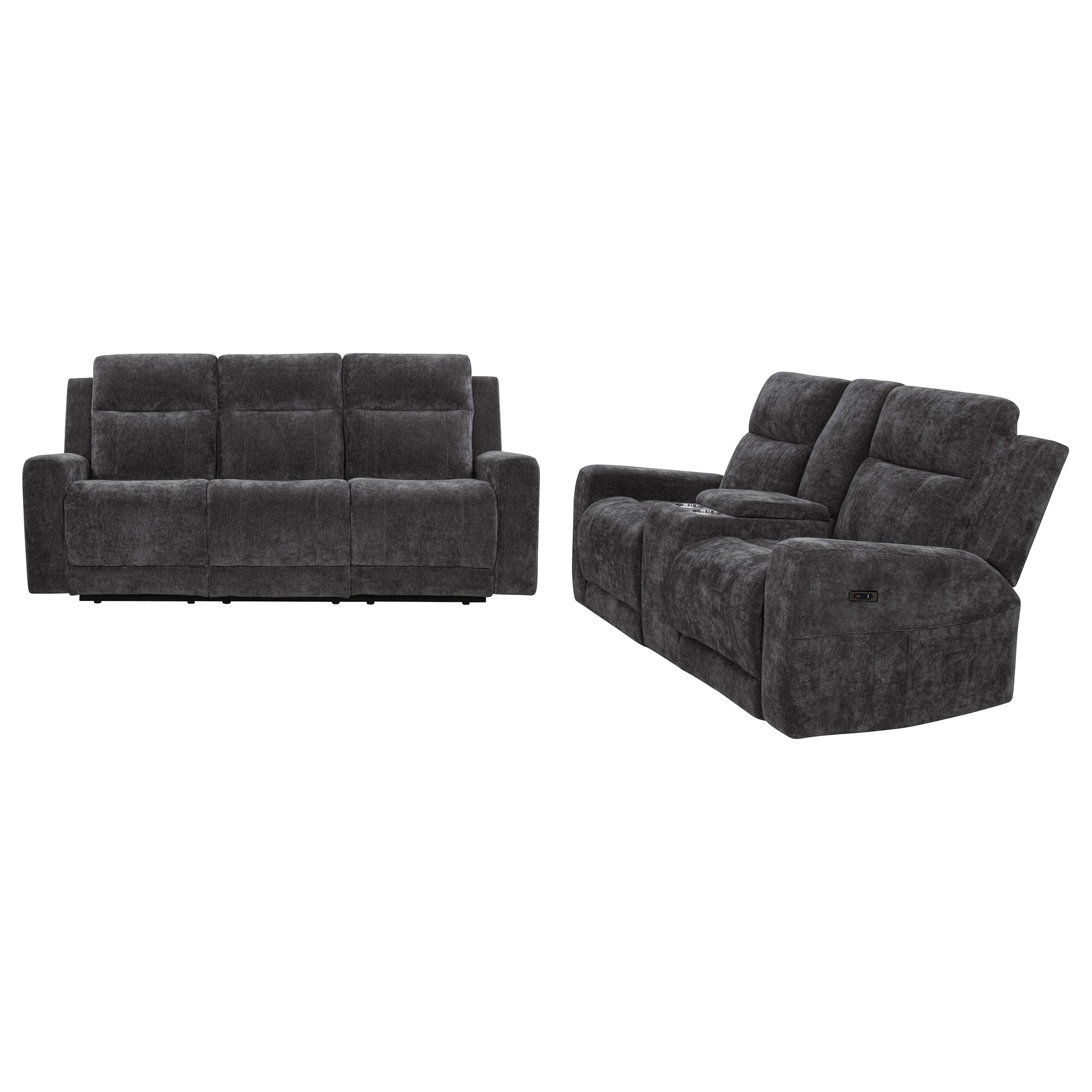 Kennett Chenille Power Reclining Sofa Set