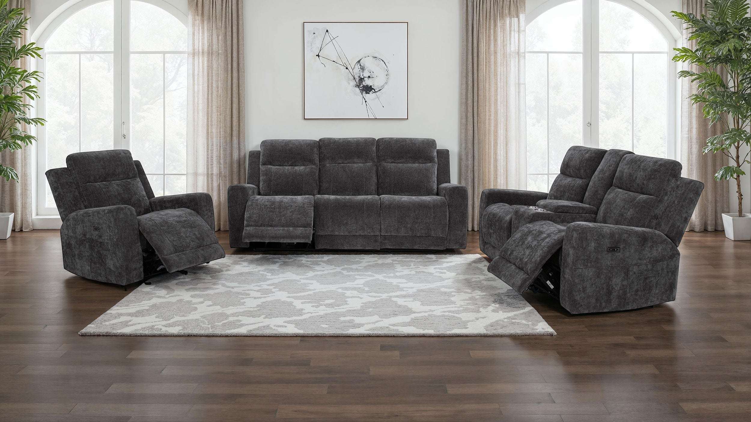 Kennett Chenille Power Reclining Sofa Set
