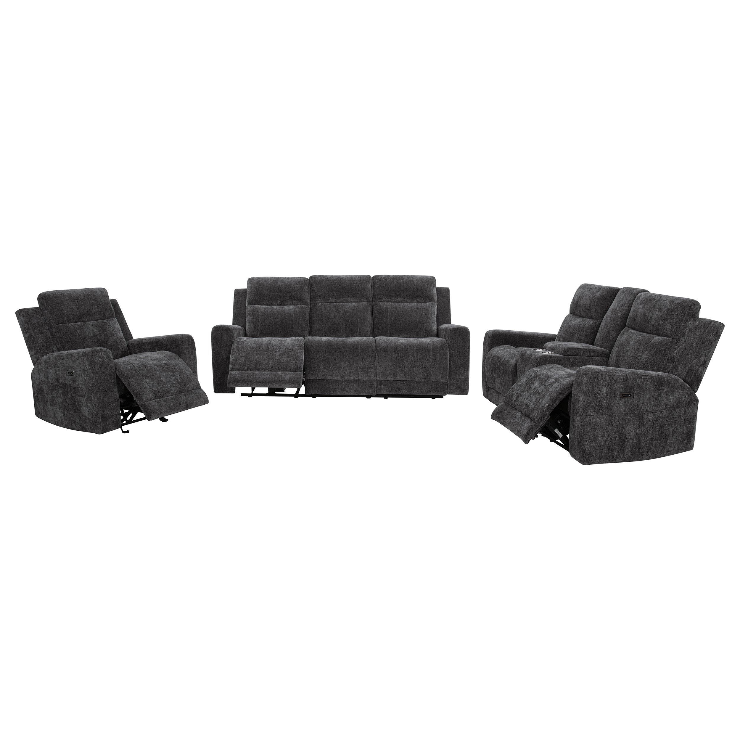 Kennett Chenille Power Reclining Sofa Set