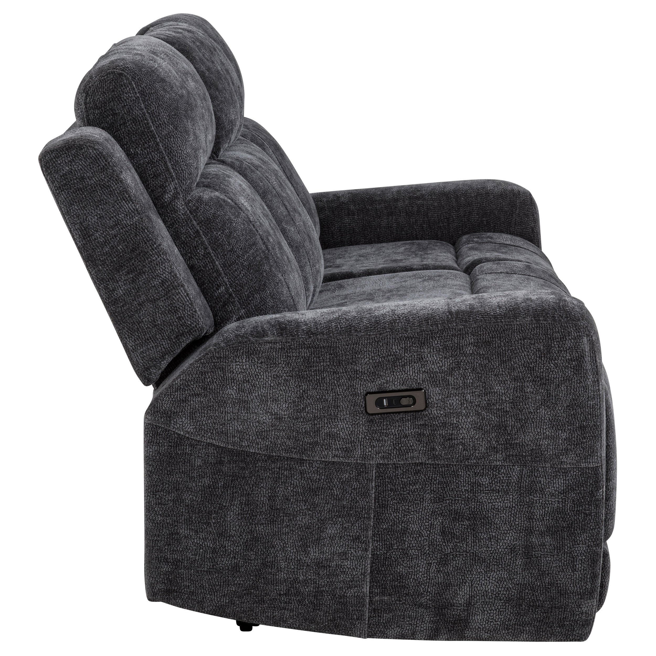 Kennett Chenille Upholstered Power Reclining Sofa