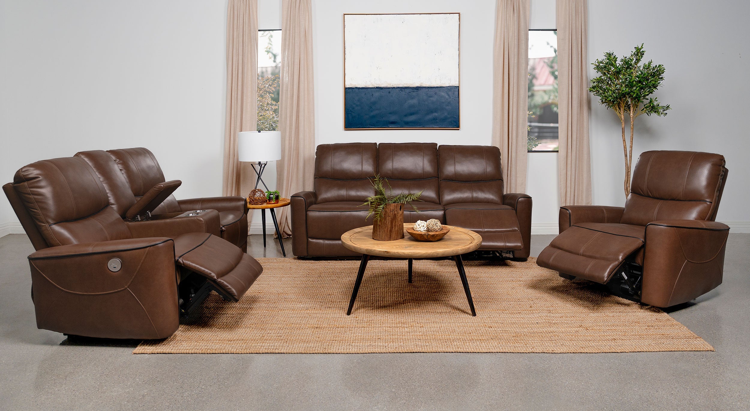 Greenfield Power Reclining Sofa Set