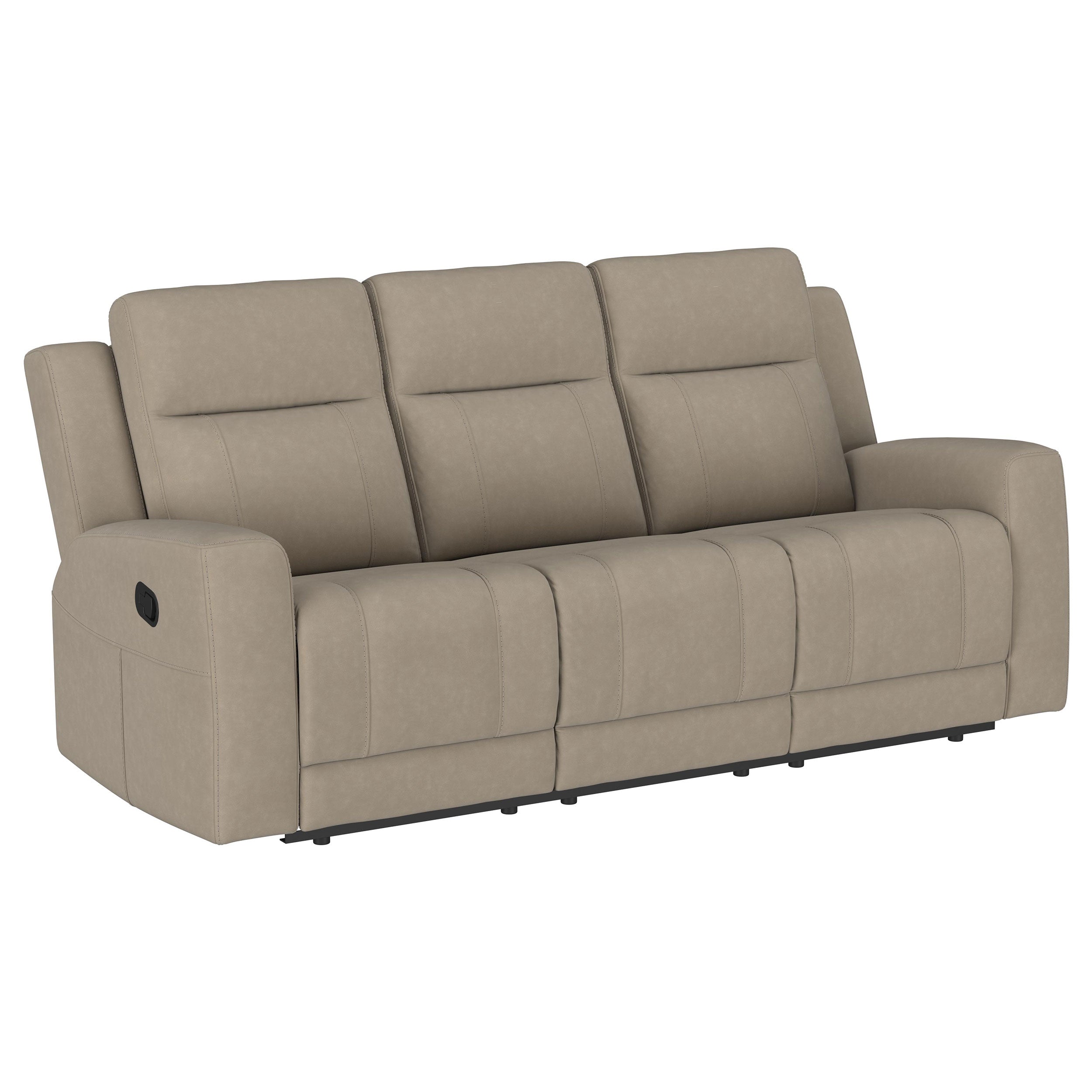 Brentwood Upholstered Reclining Sofa Set Taupe
