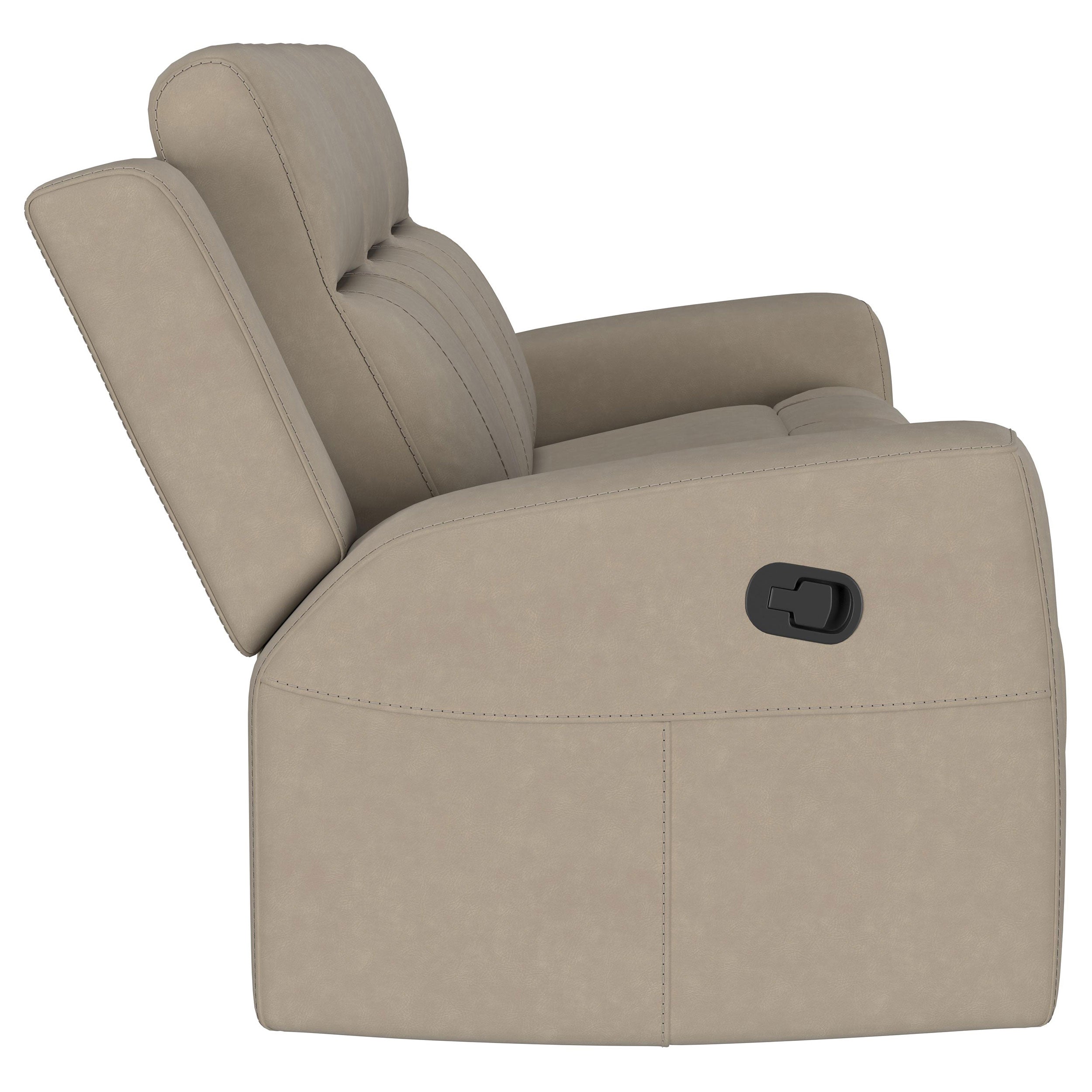 Brentwood Upholstered Reclining Sofa Set Taupe