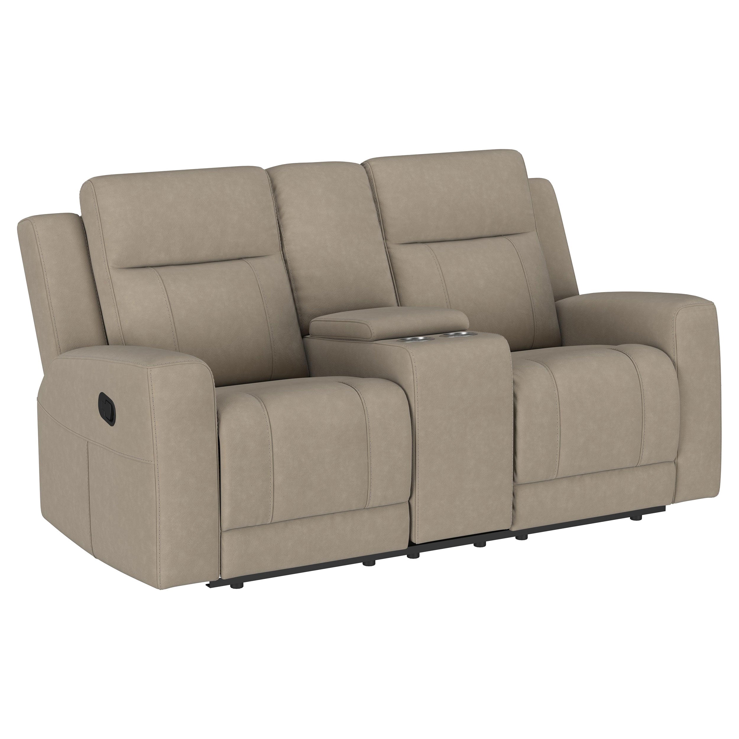 Brentwood Upholstered Reclining Sofa Set Taupe