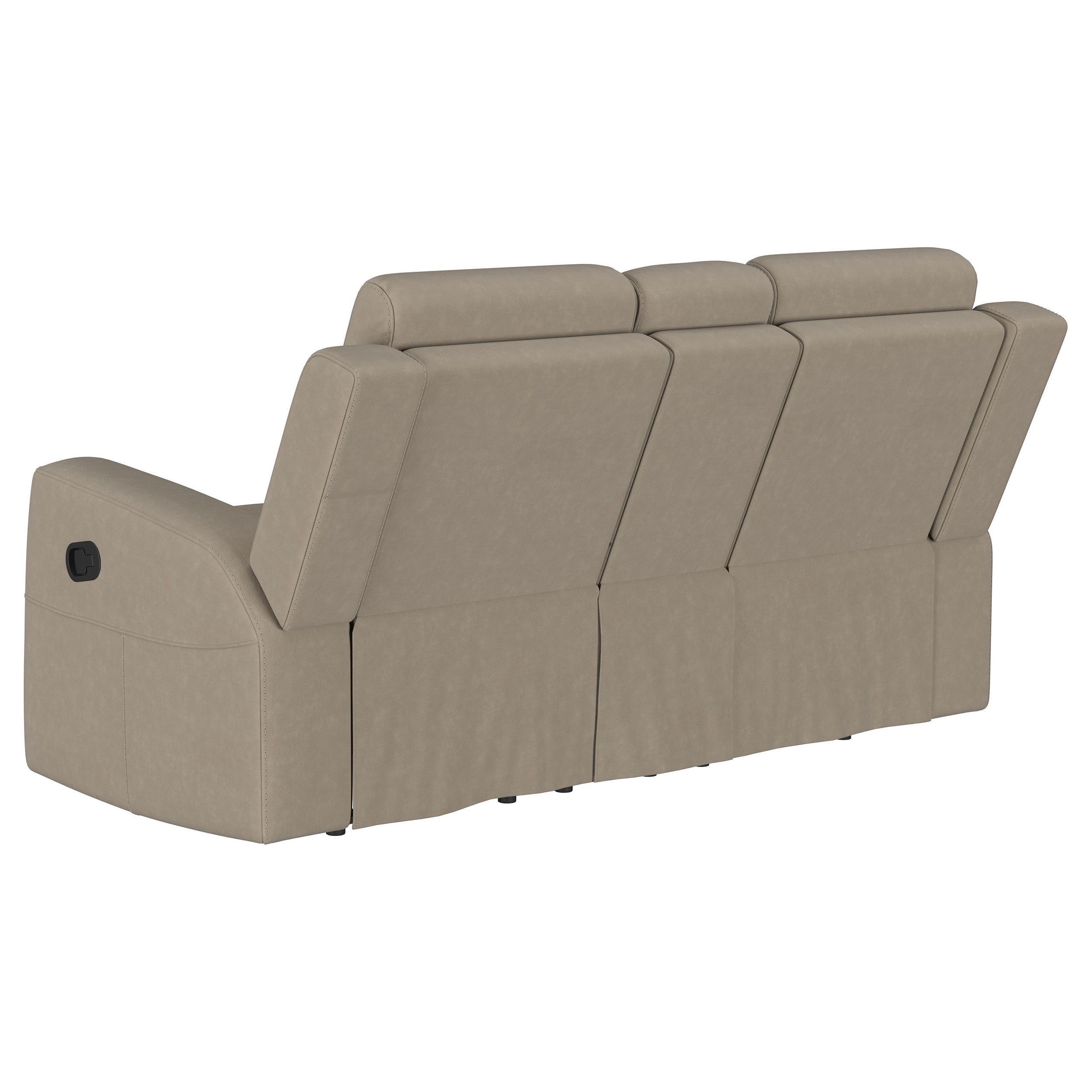 Brentwood Upholstered Reclining Sofa Set Taupe
