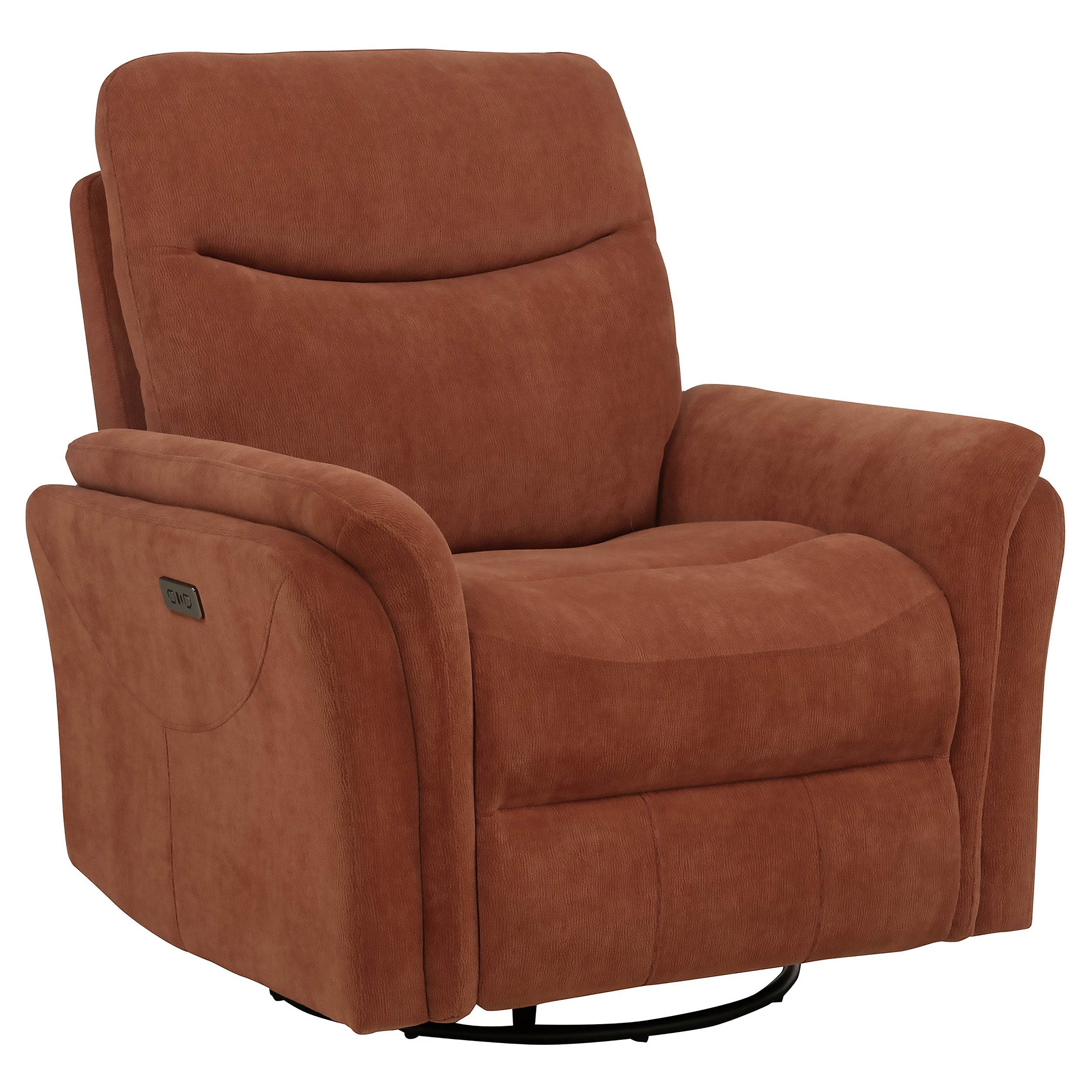 Adler Upholstered Power Swivel Glider Recliner