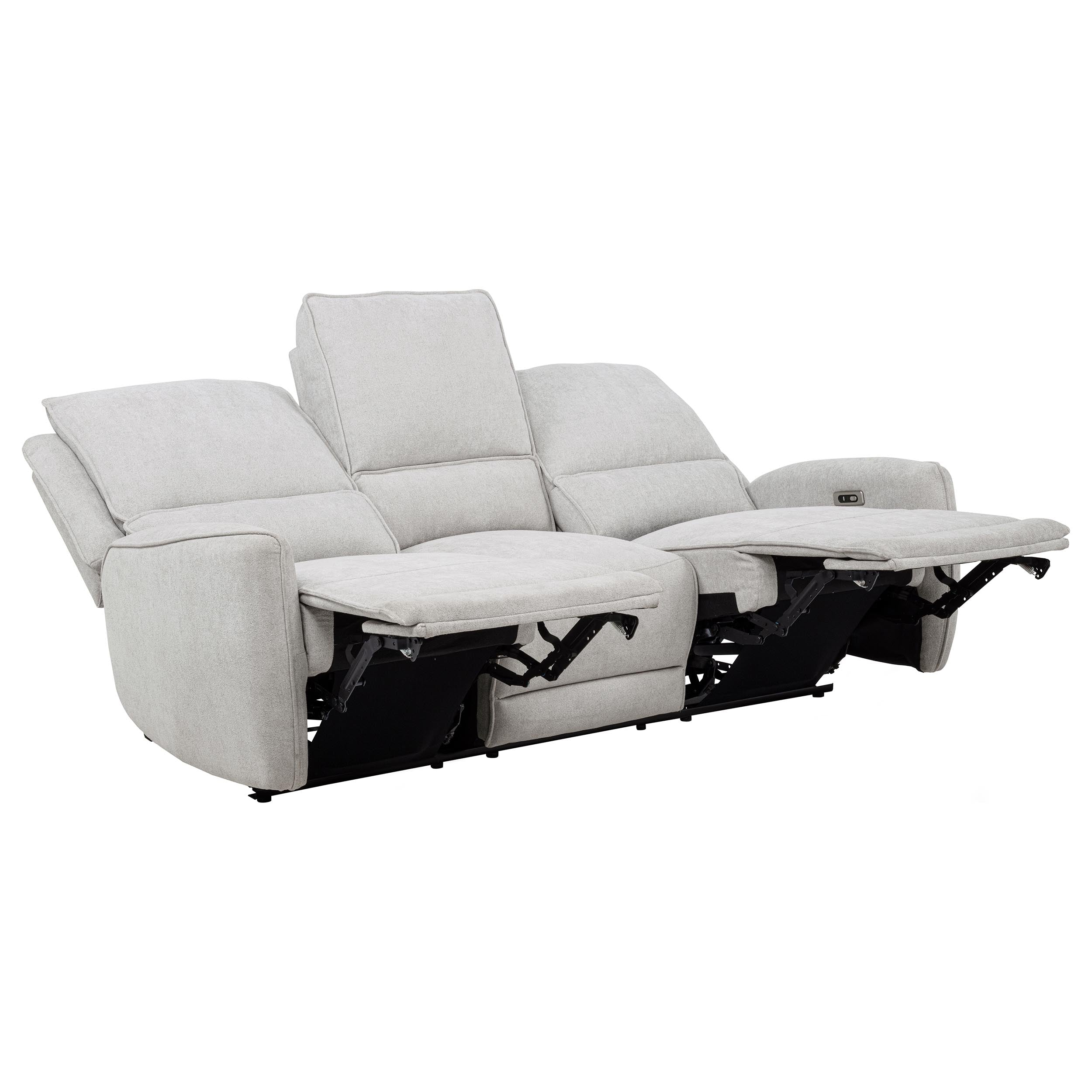 Sylmar Chenille Power Reclining Sofa Set Dove Grey