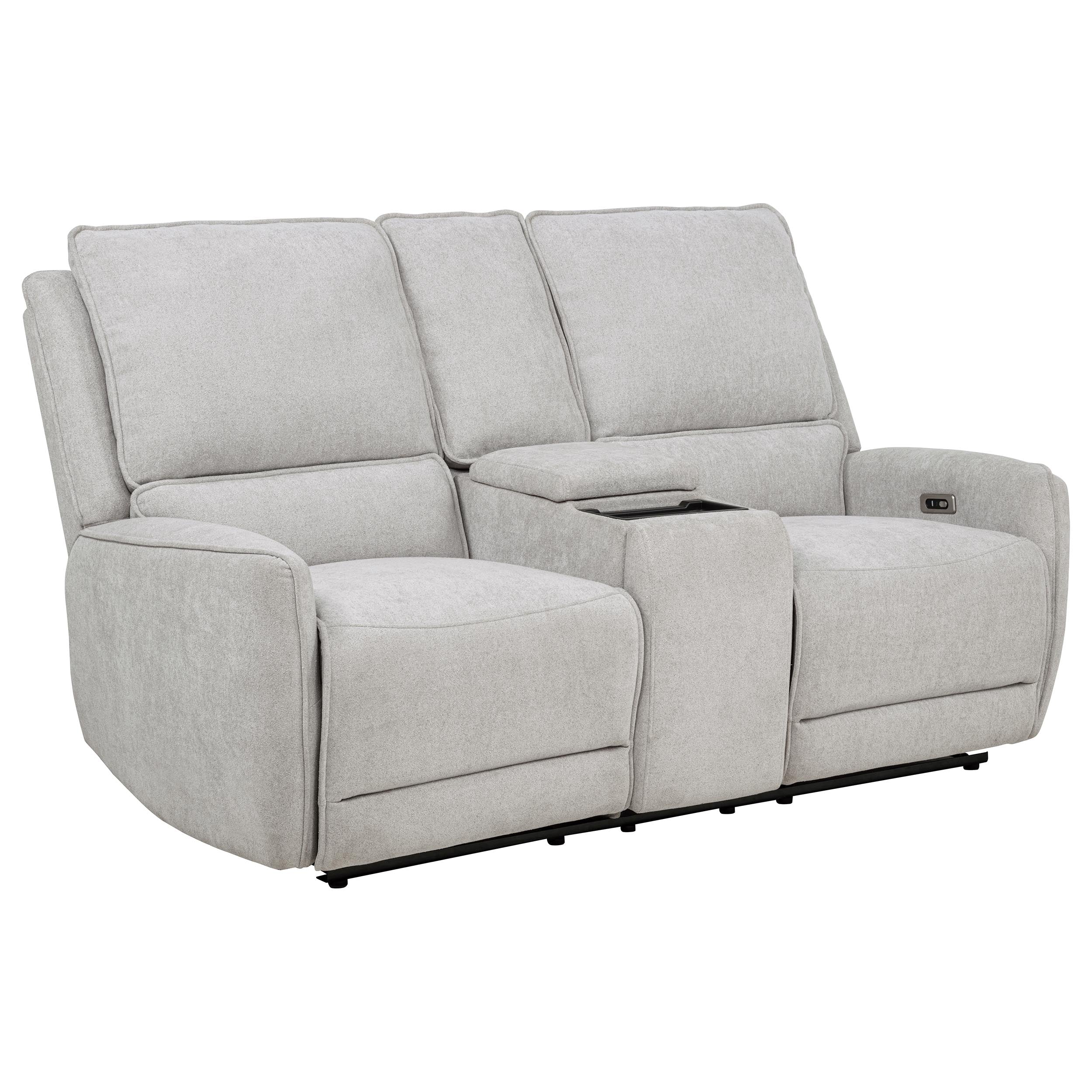 Sylmar Chenille Power Reclining Sofa Set Dove Grey