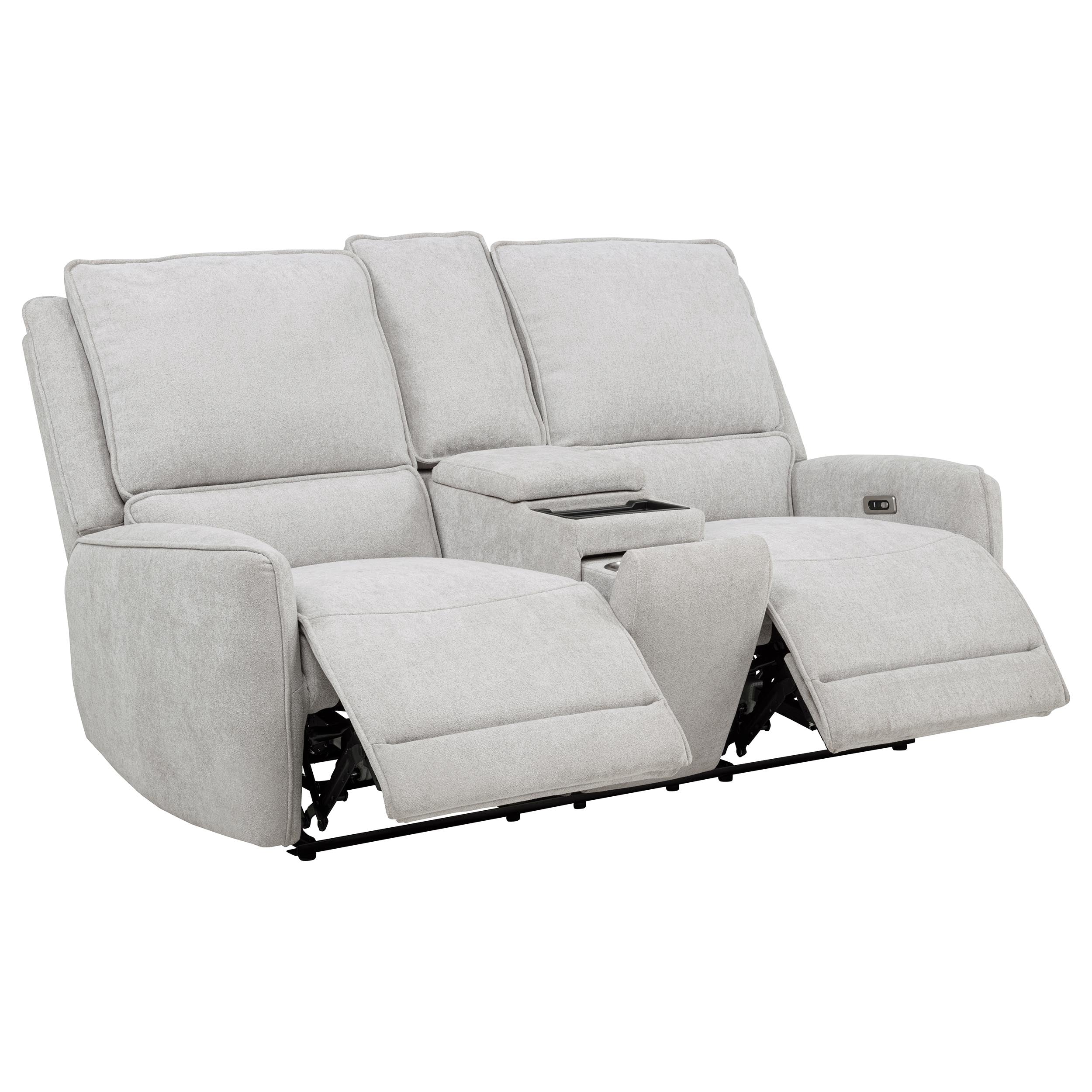 Sylmar Chenille Power Reclining Sofa Set Dove Grey