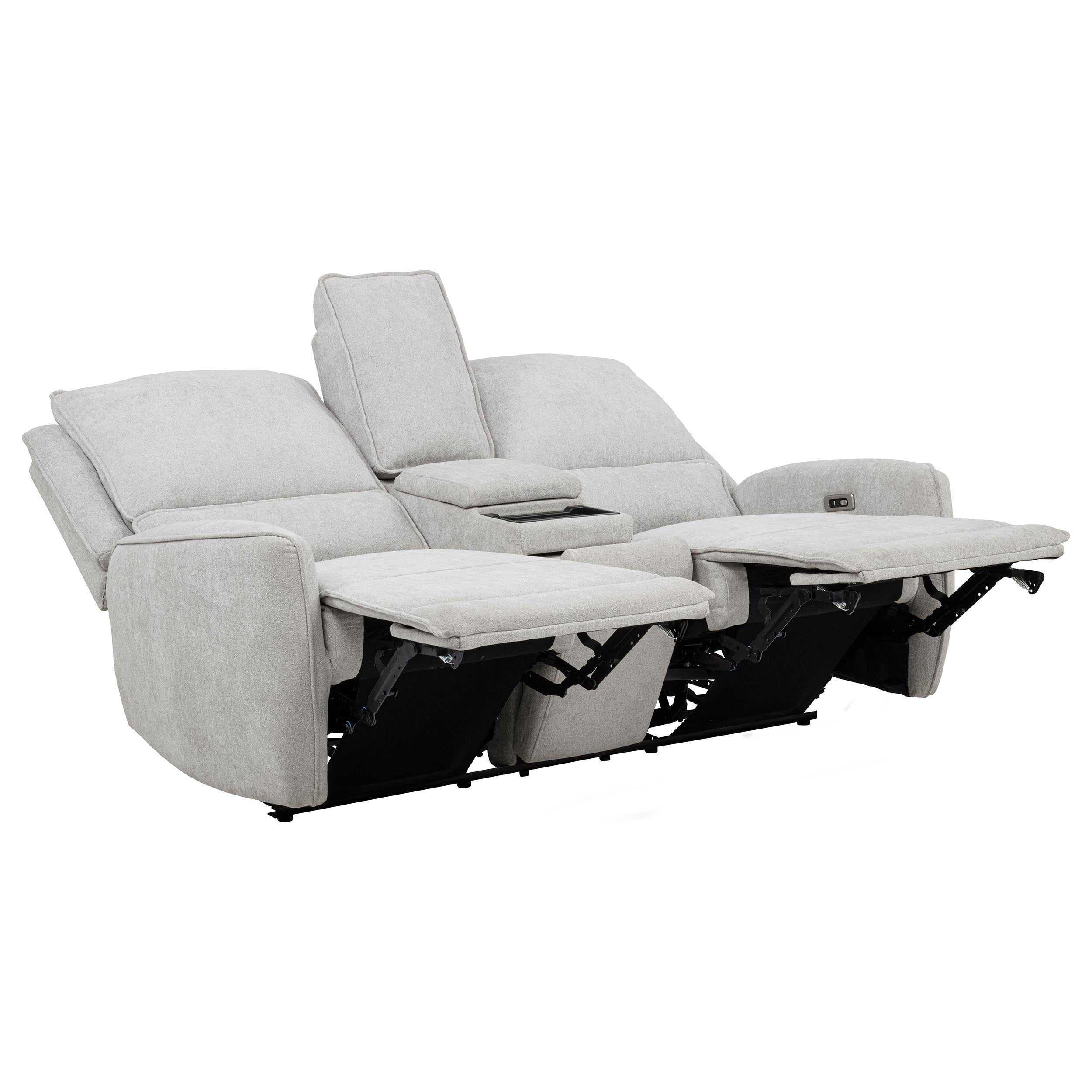 Sylmar Chenille Power Reclining Sofa Set Dove Grey