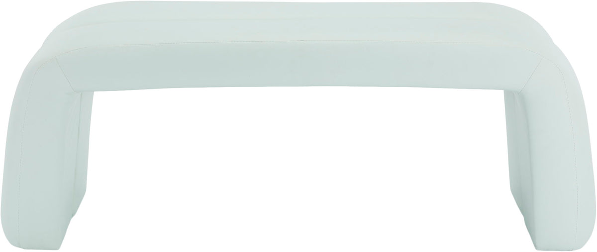 Arc Channel-Tufted Bench — Mint, White or Cream