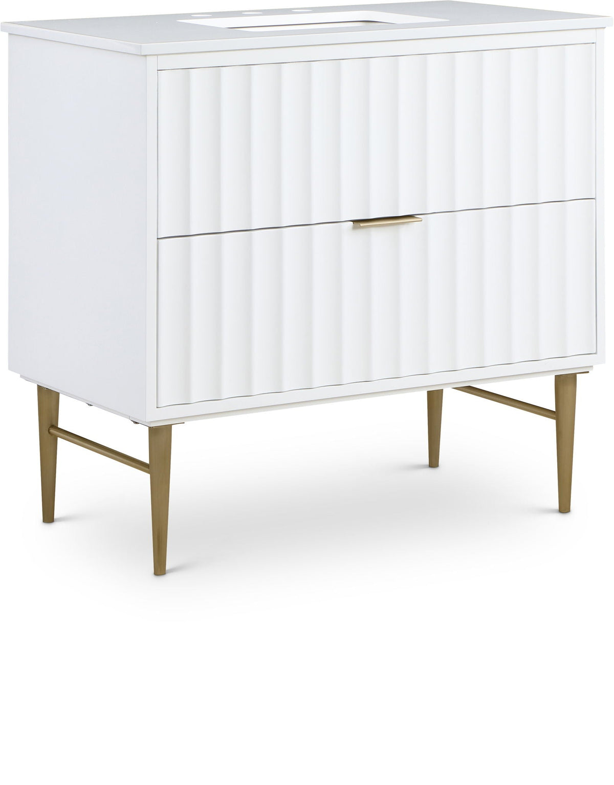Modernist - Bathroom Vanity with Gold Legs