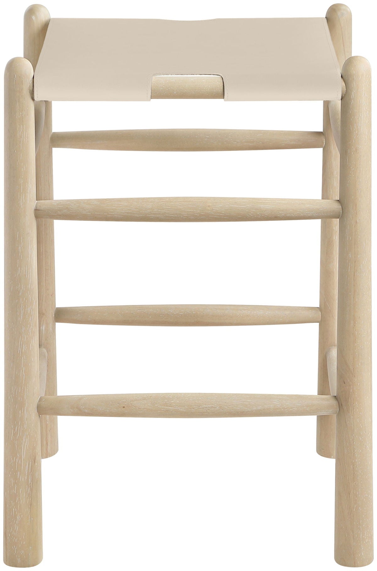 Santos Backless Counter Stool with Natural Base