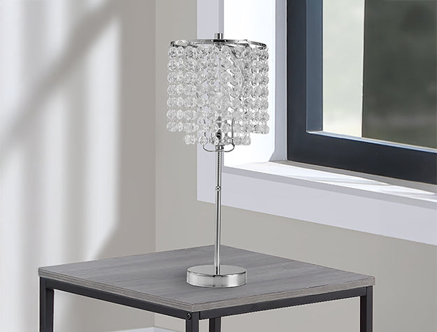 Chrome Table Lamp — 19 Inches Tall