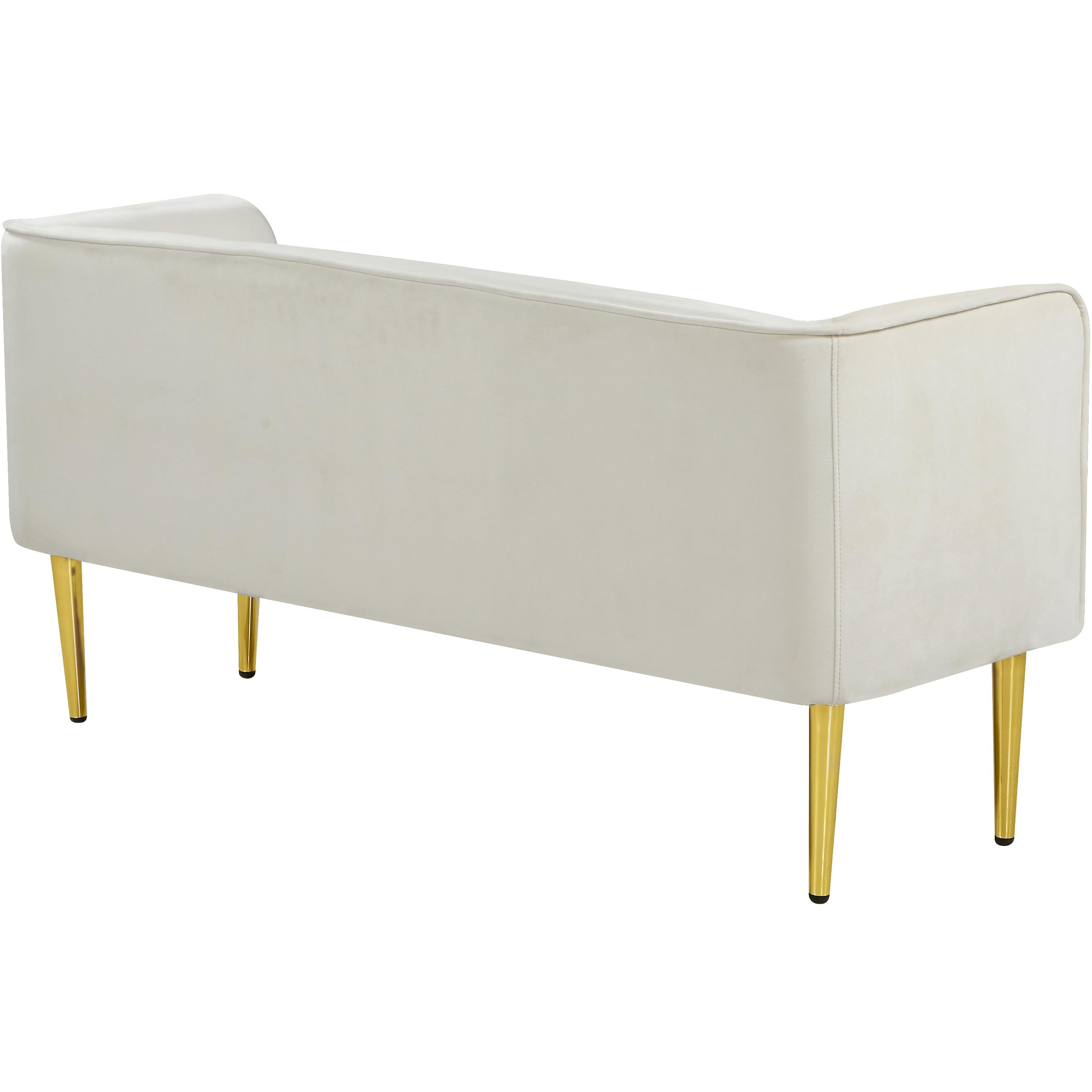 Meridian Audrey Cream Velvet Bench