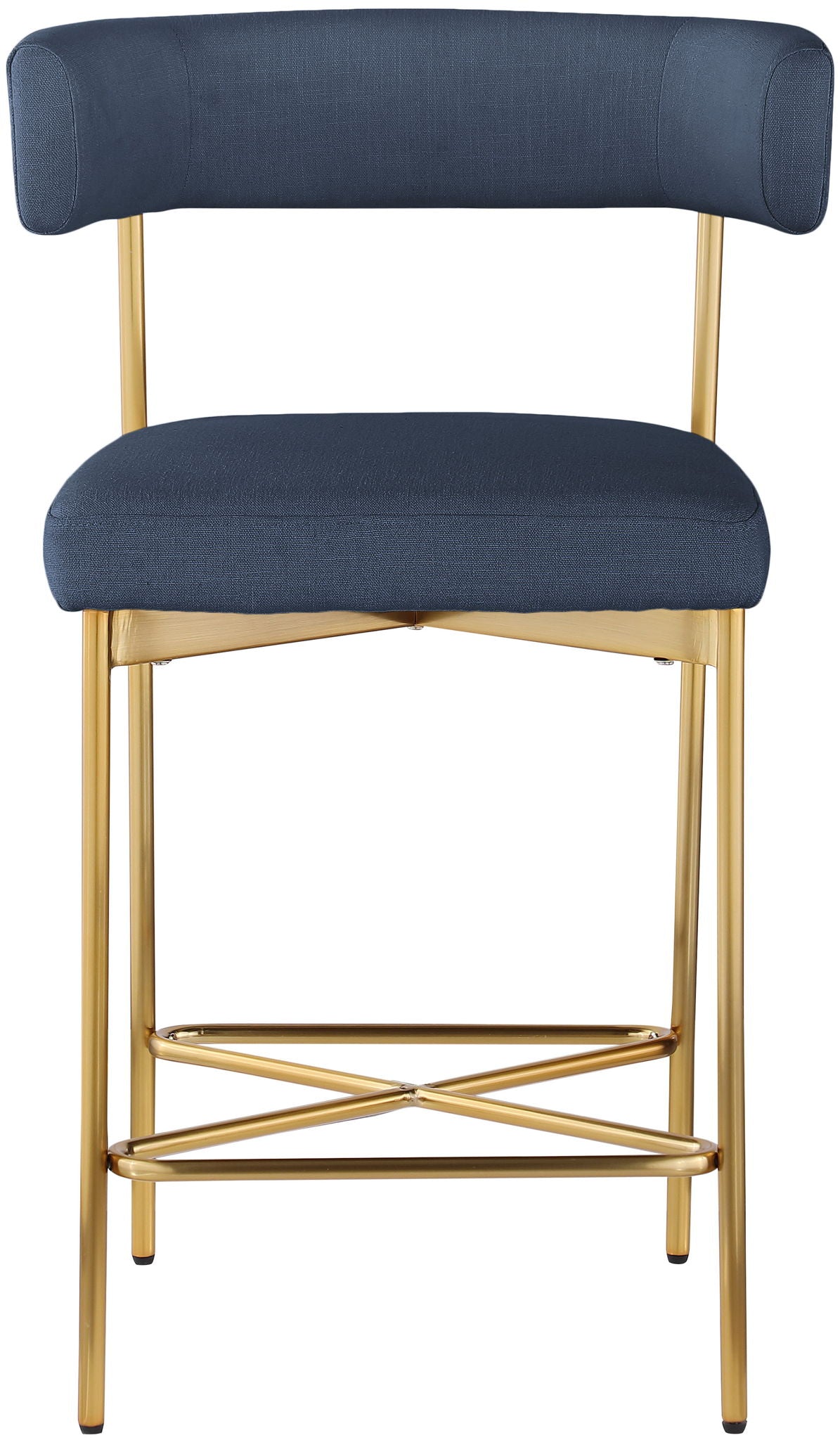 Rivage - Durable Stool (Set of 2) with Gold Frame