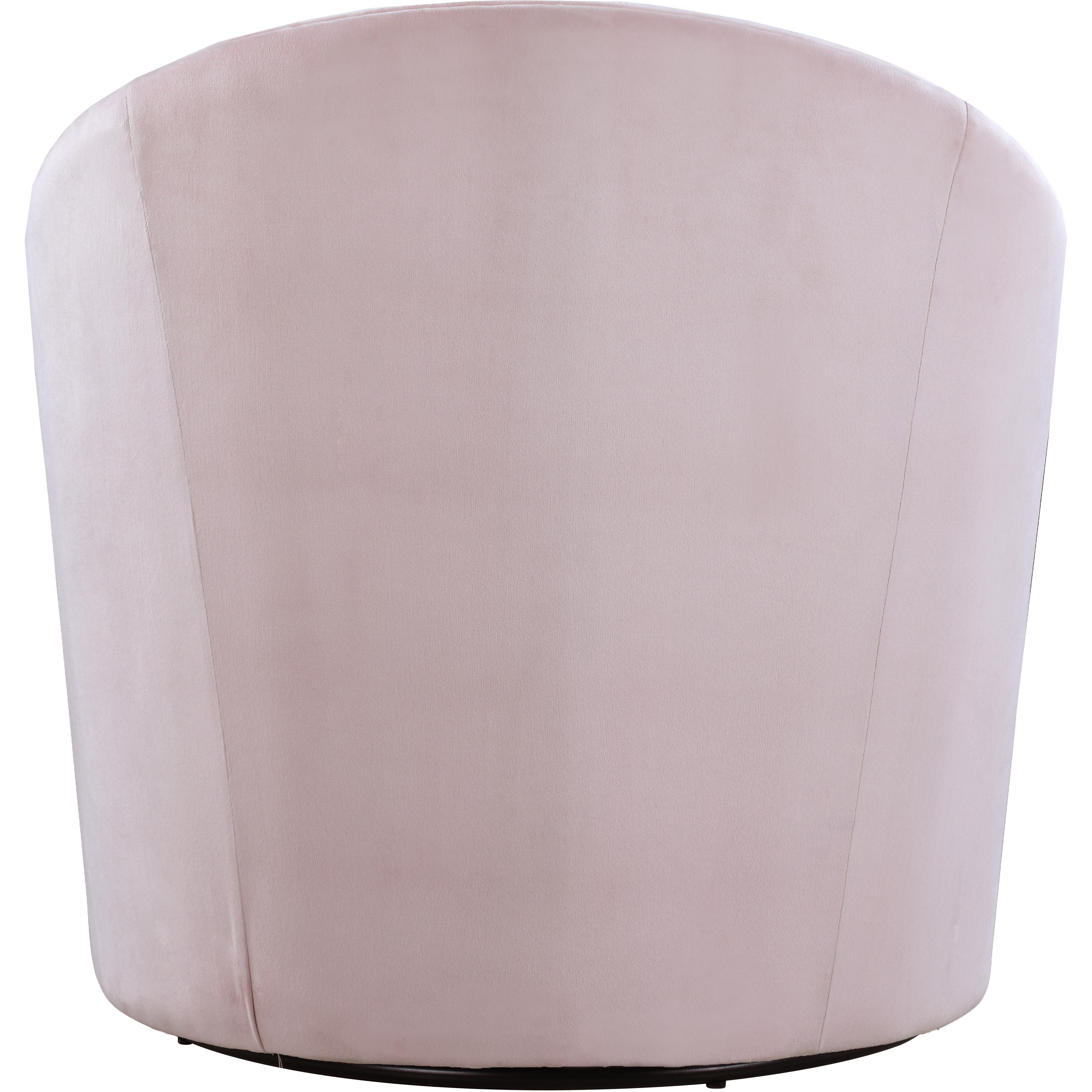 Meridian Alessio Pink Velvet Accent Chair