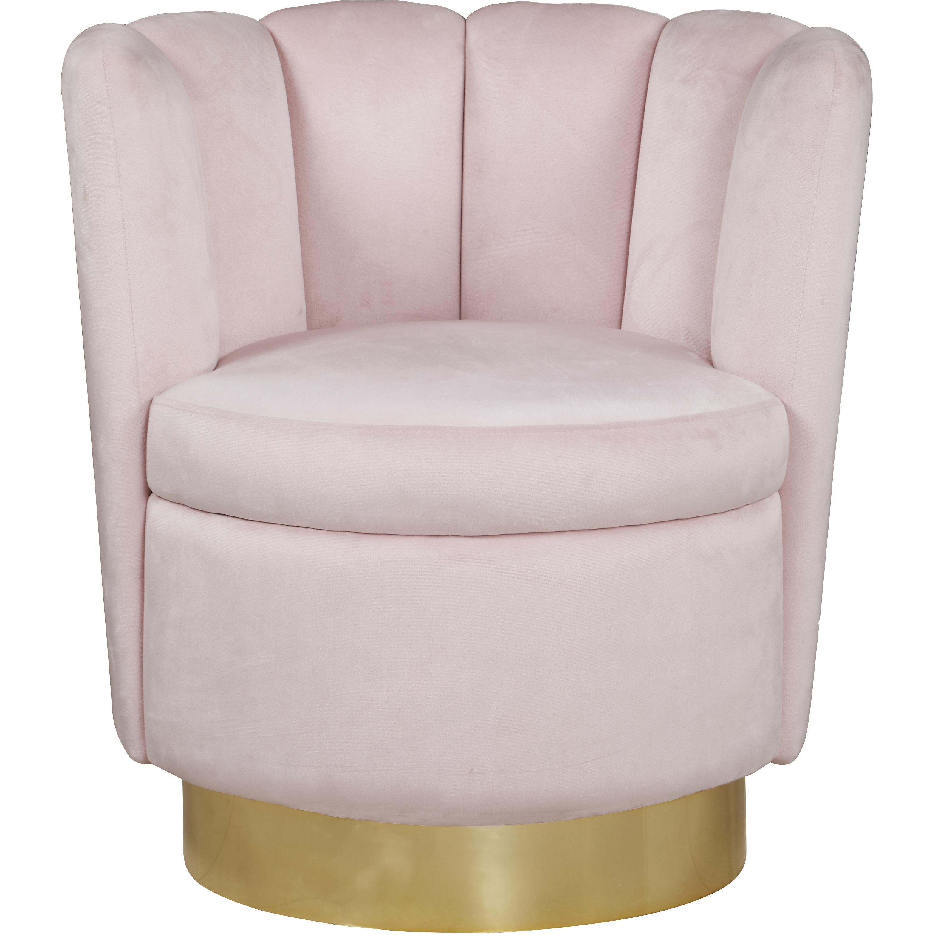 Meridian Lily Pink Velvet Accent Chair