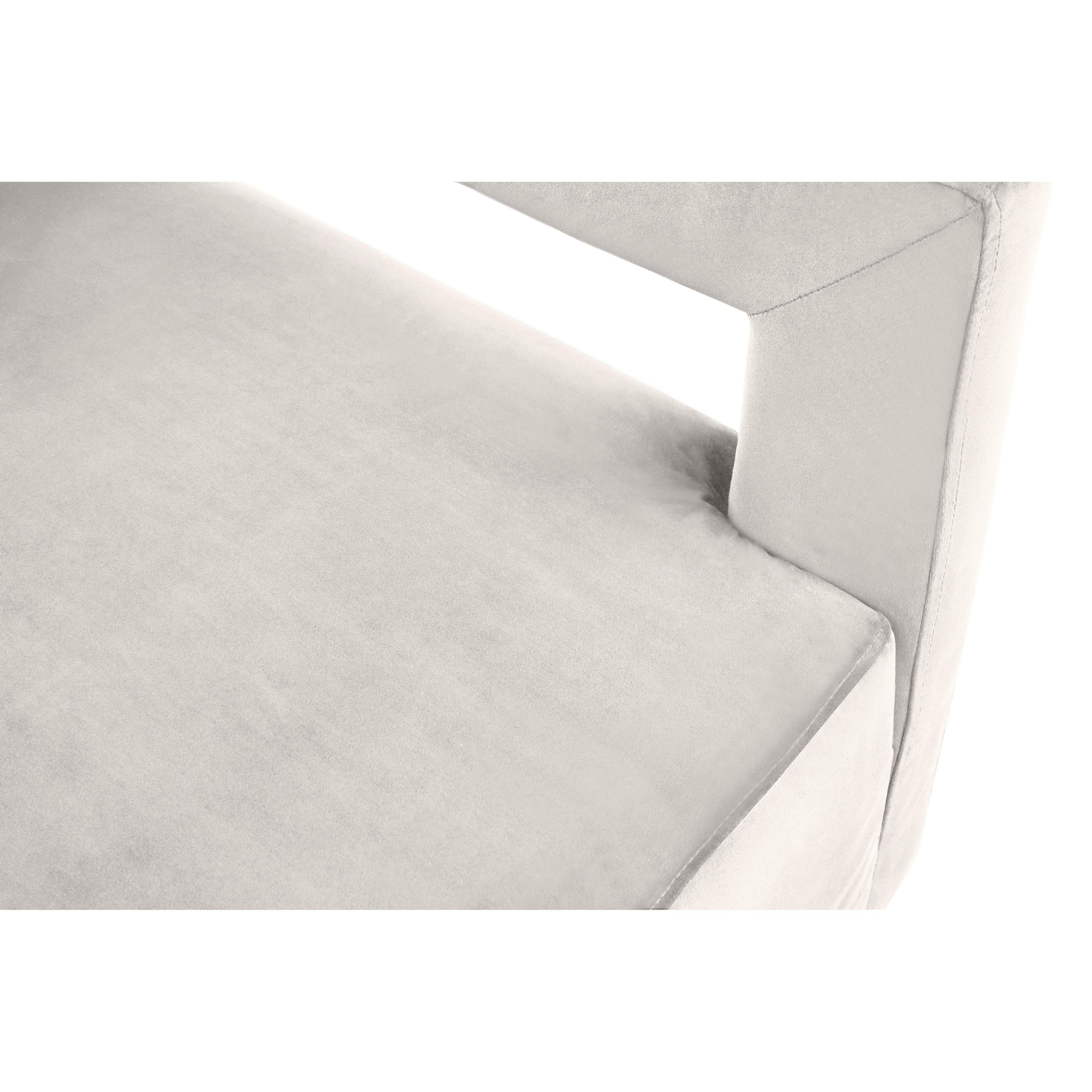 Meridian Armani Cream Velvet Accent Chair