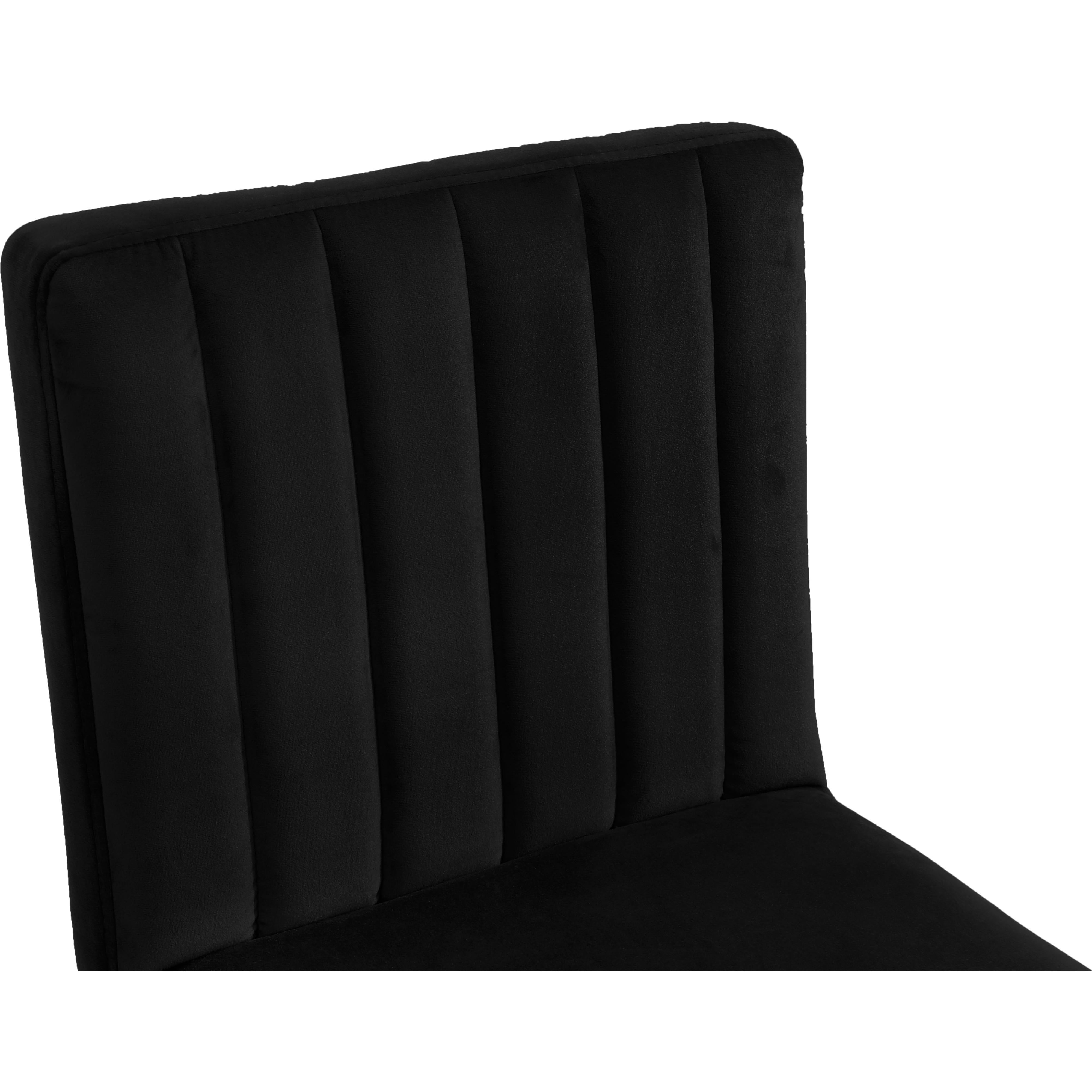 Meridian Joel Black Velvet Adjustable Stool