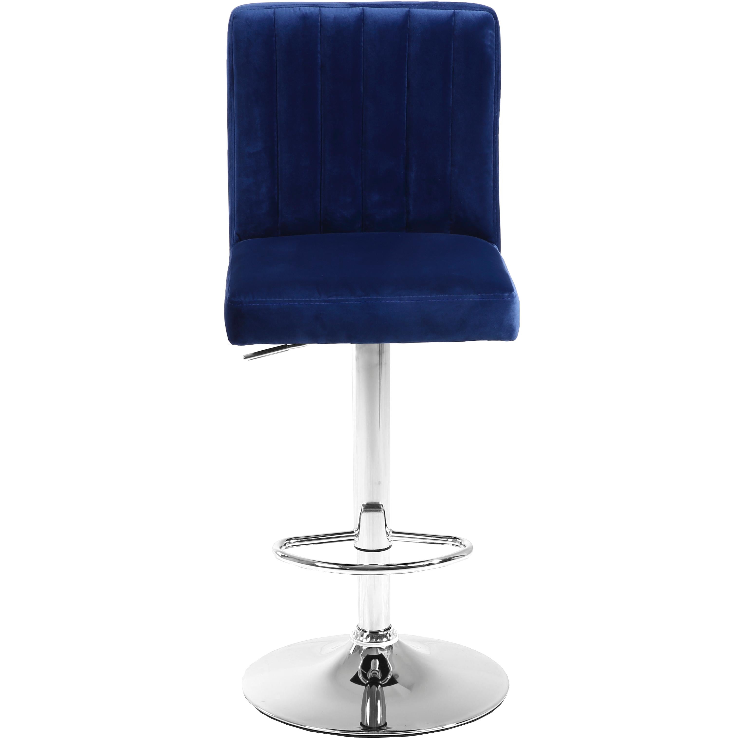 Meridian Joel Navy Velvet Adjustable Stool
