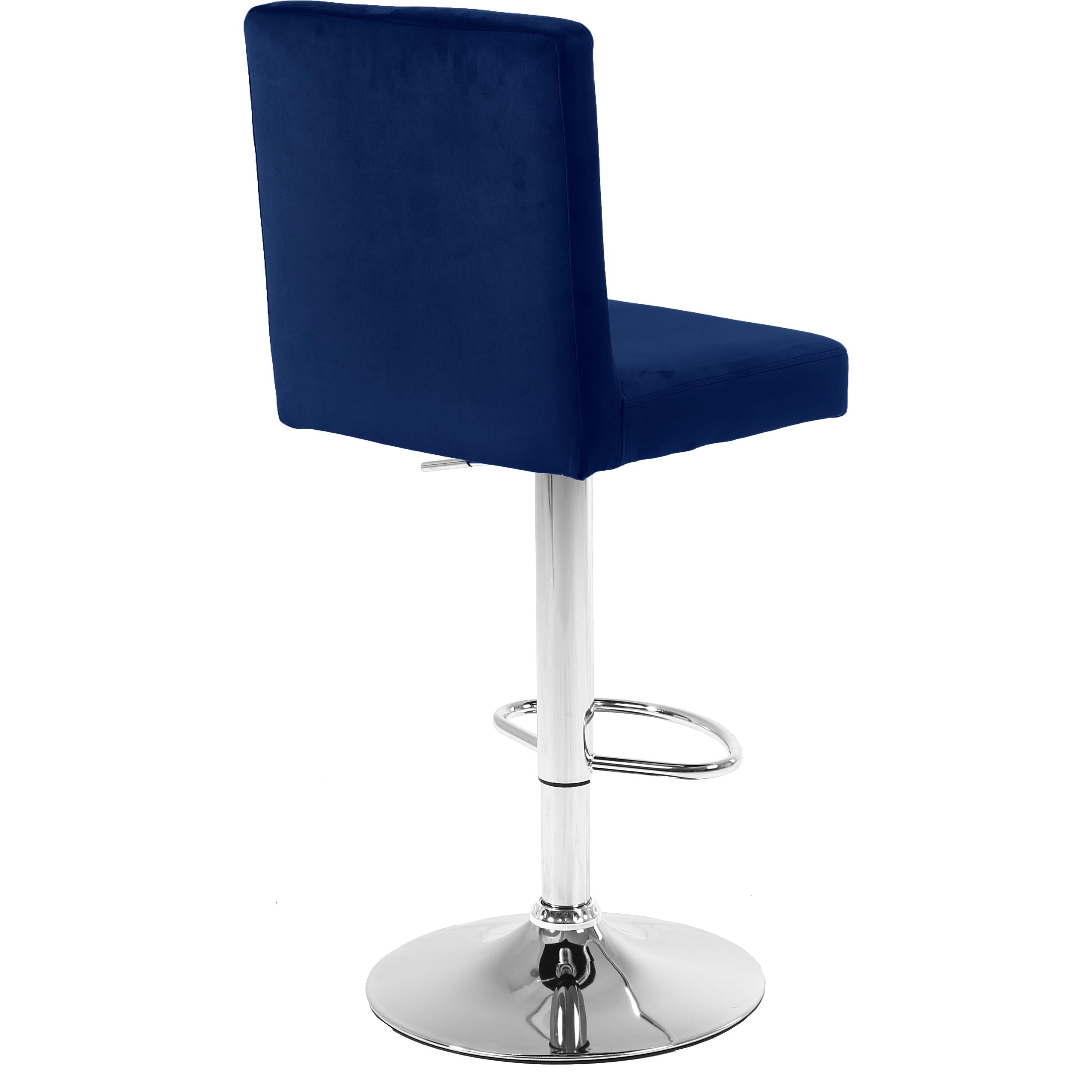 Meridian Joel Navy Velvet Adjustable Stool