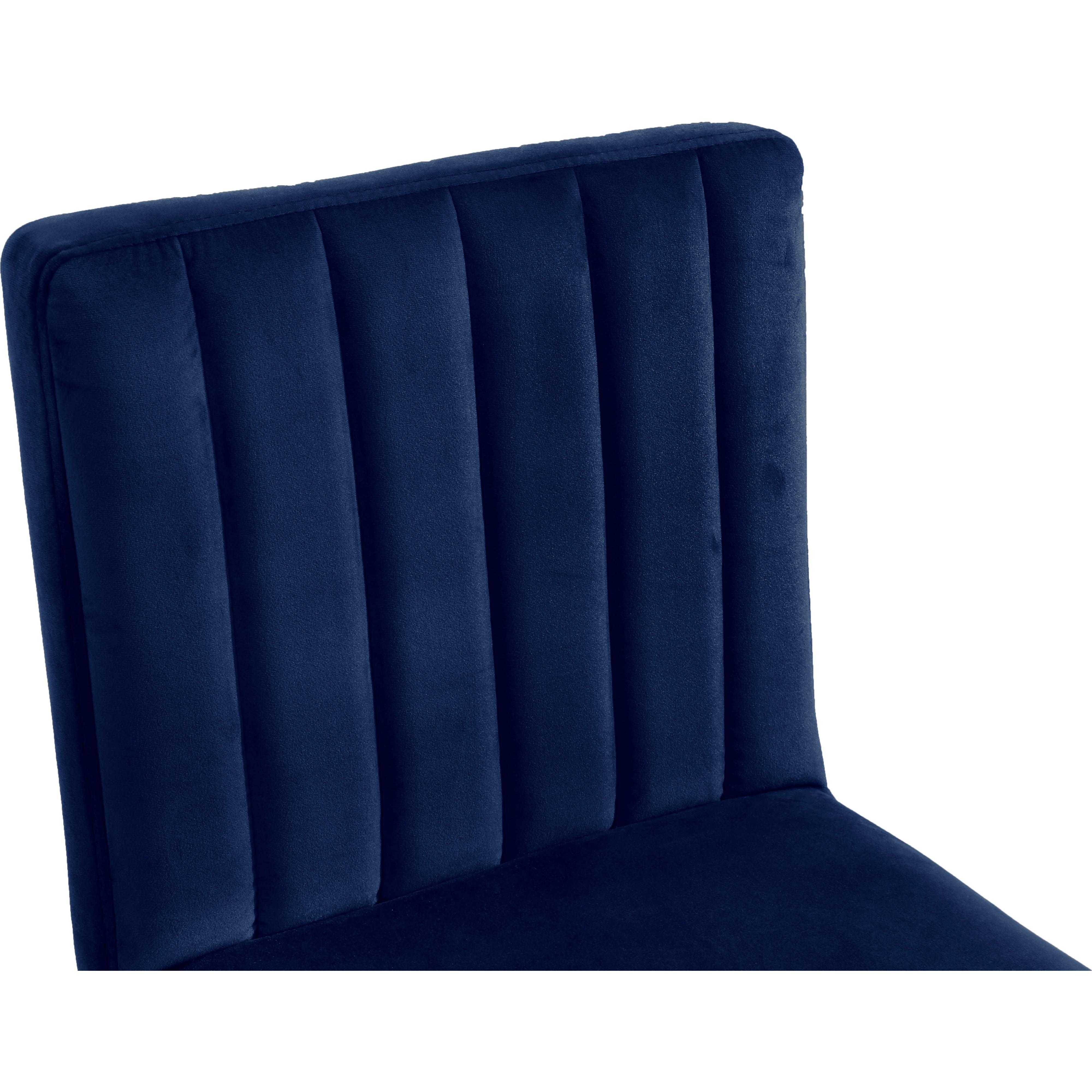 Meridian Joel Navy Velvet Adjustable Stool