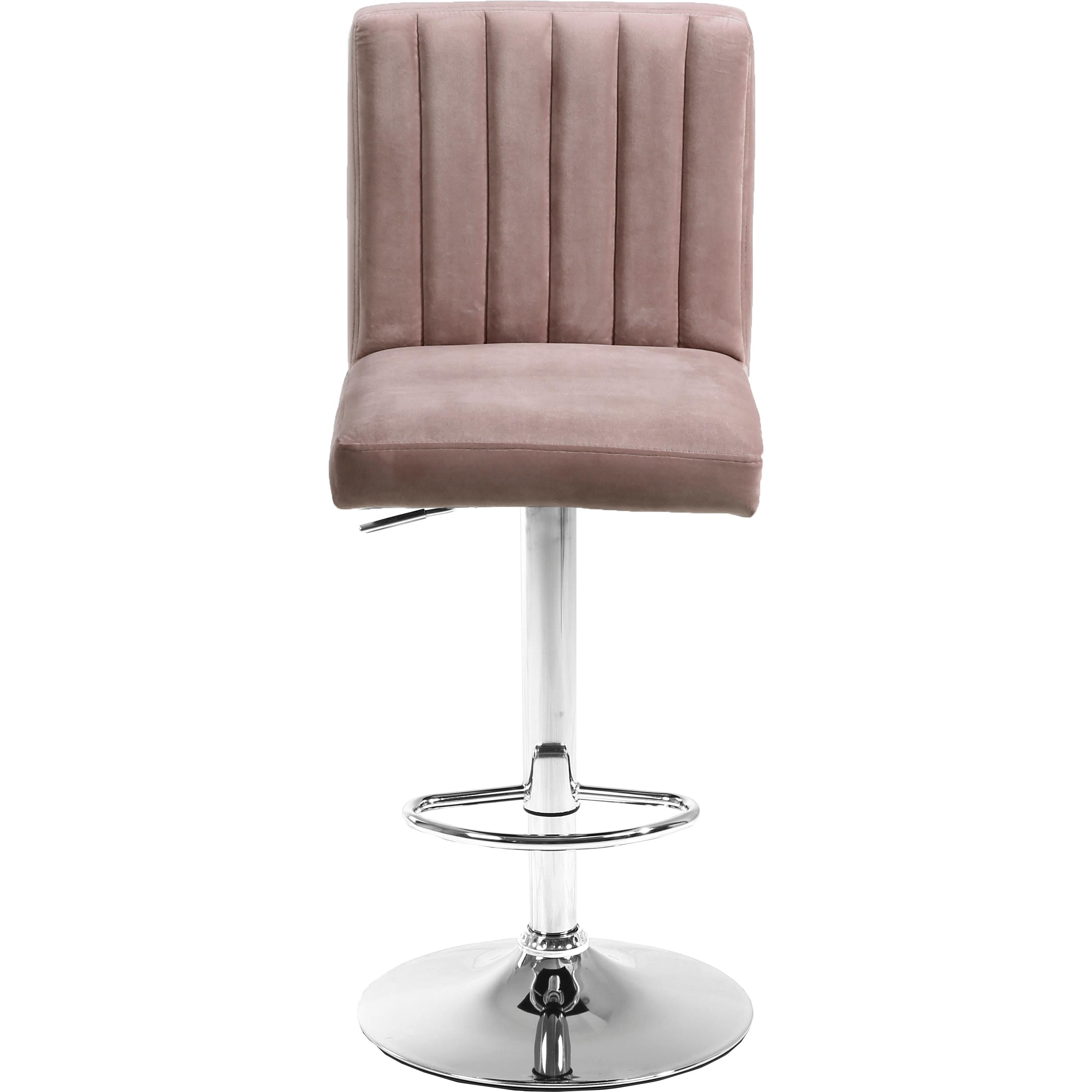 Meridian Joel Pink Velvet Adjustable Stool