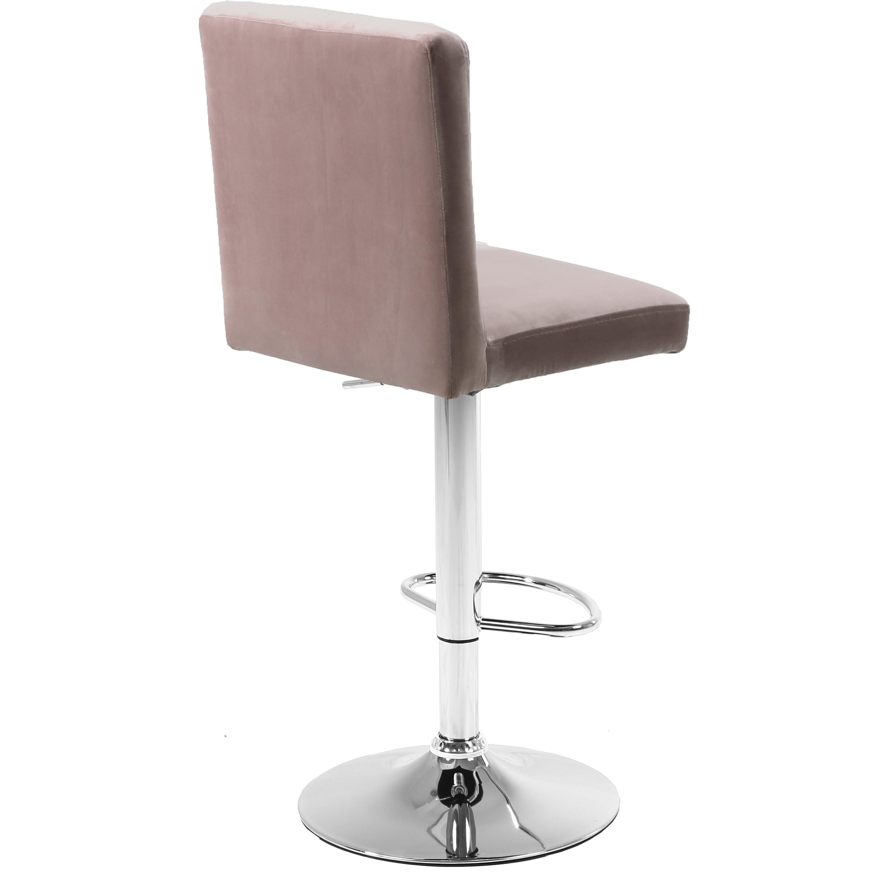 Meridian Joel Pink Velvet Adjustable Stool