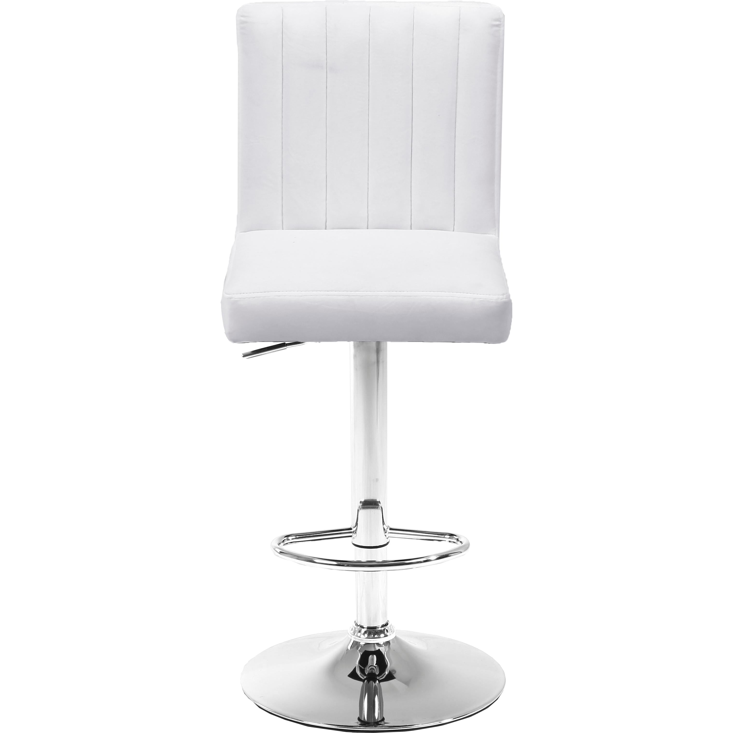 Meridian Joel White Velvet Adjustable Stool