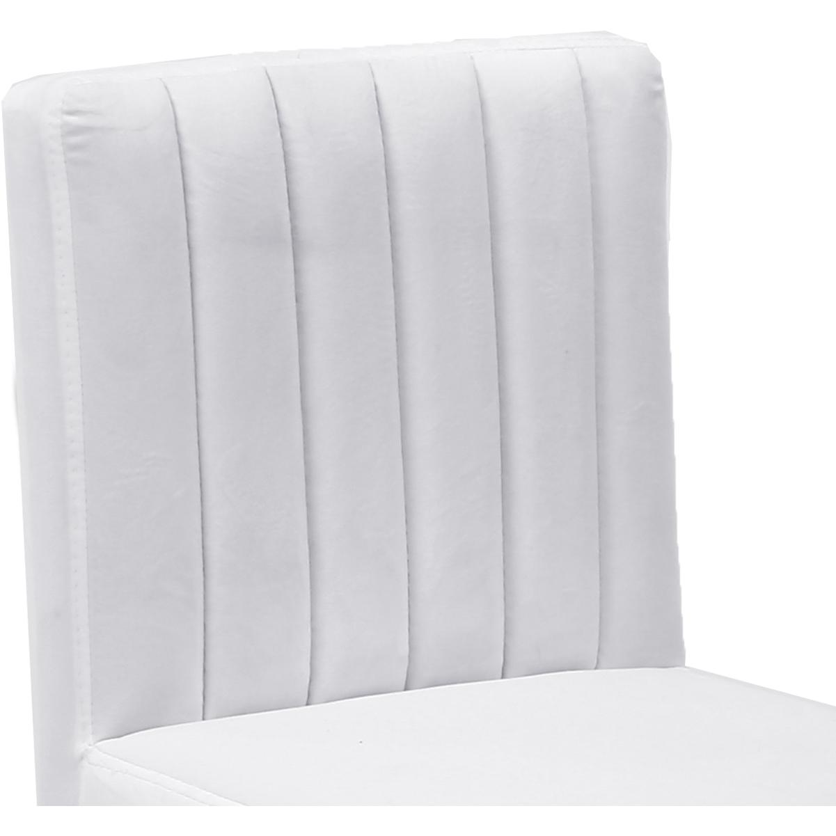 Meridian Joel White Velvet Adjustable Stool