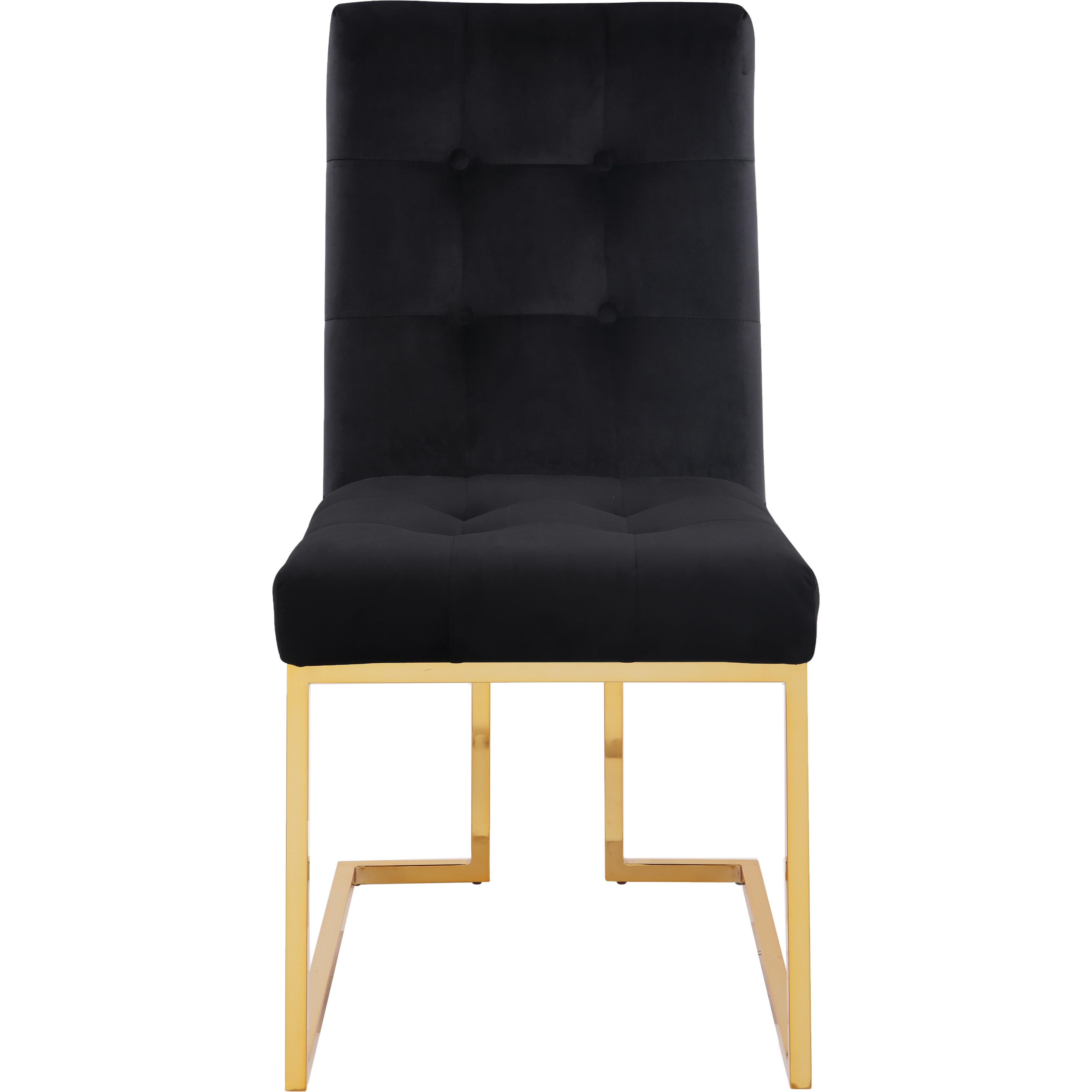 Meridian Pierre Black Velvet Dining Chair