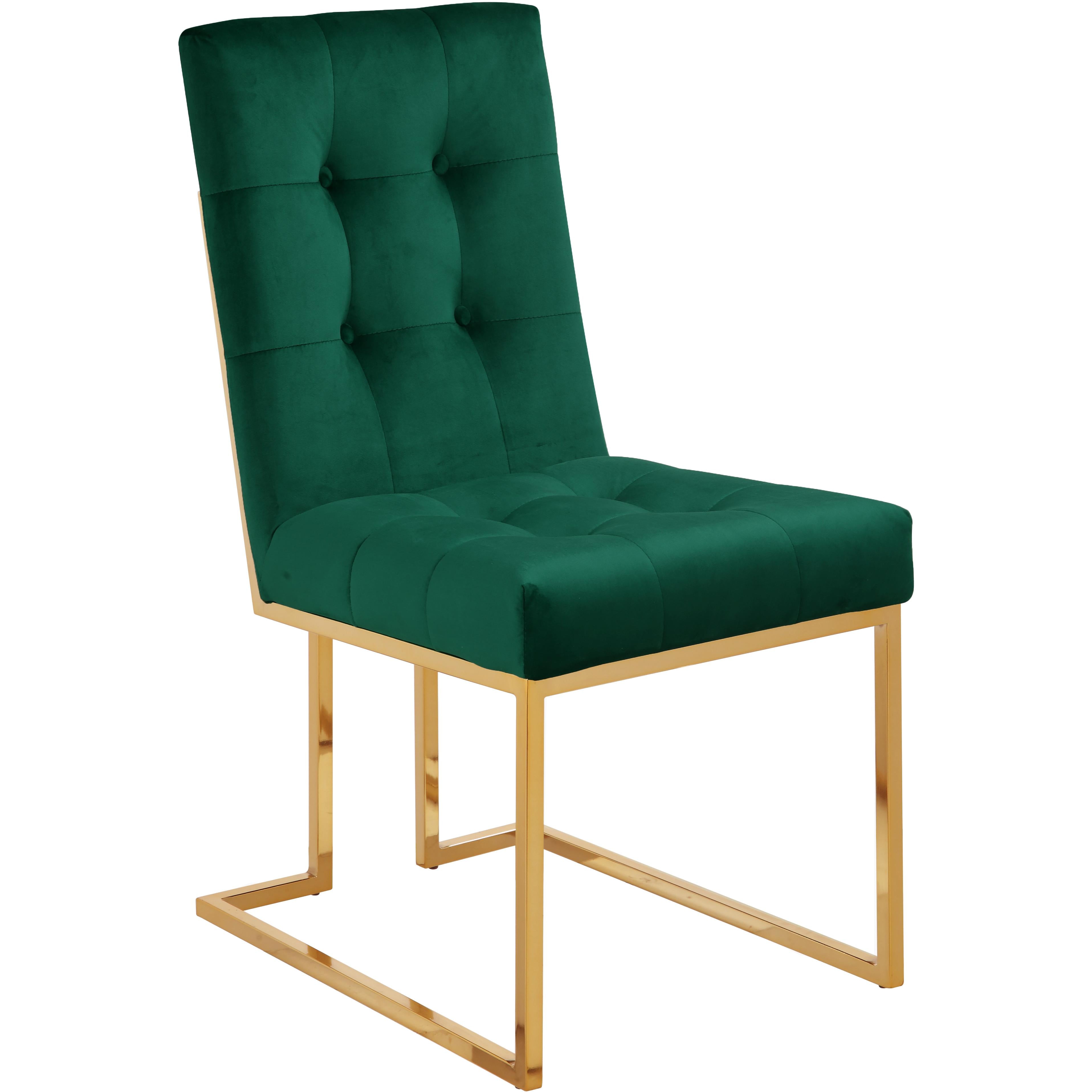 Meridian Pierre Green Velvet Dining Chair