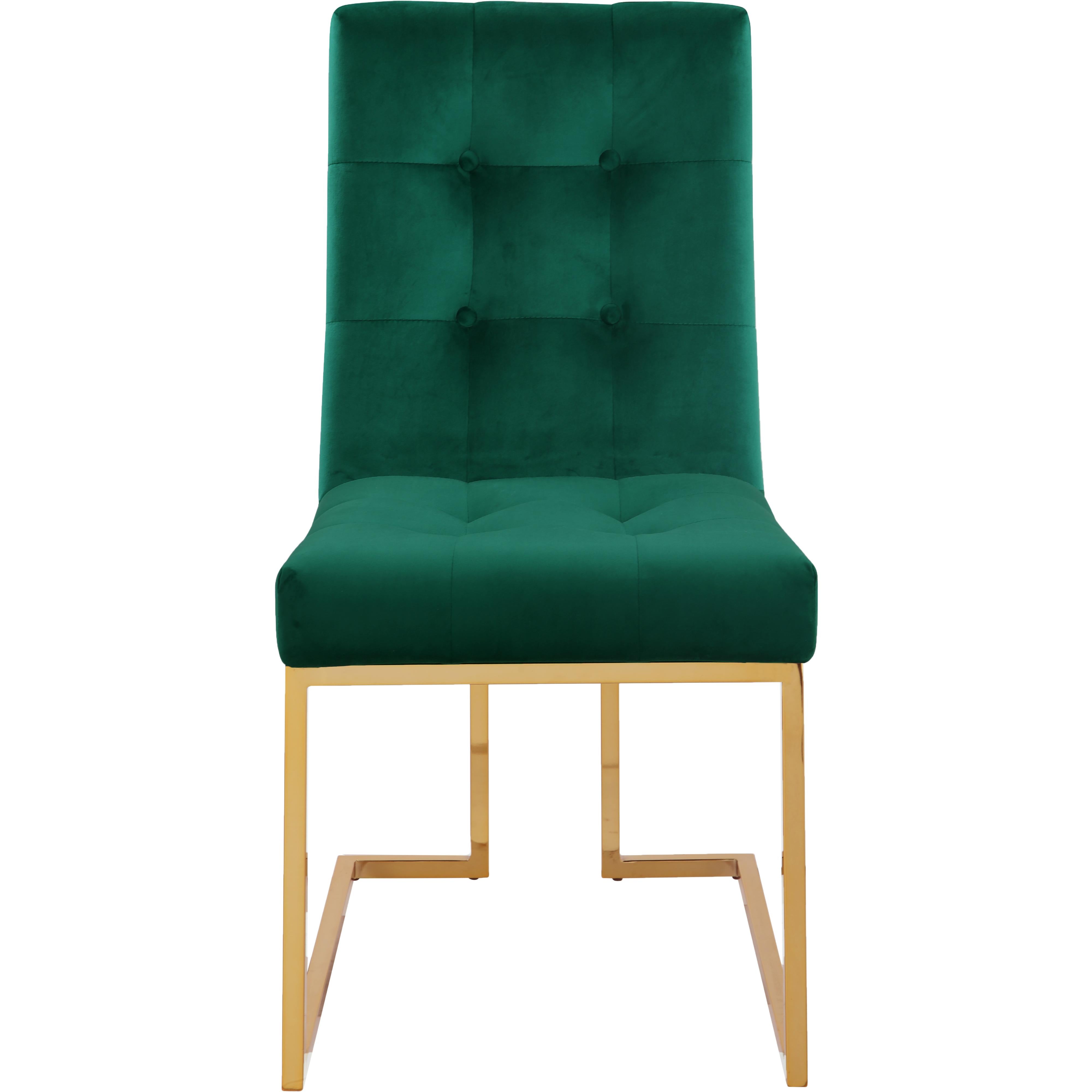 Meridian Pierre Green Velvet Dining Chair