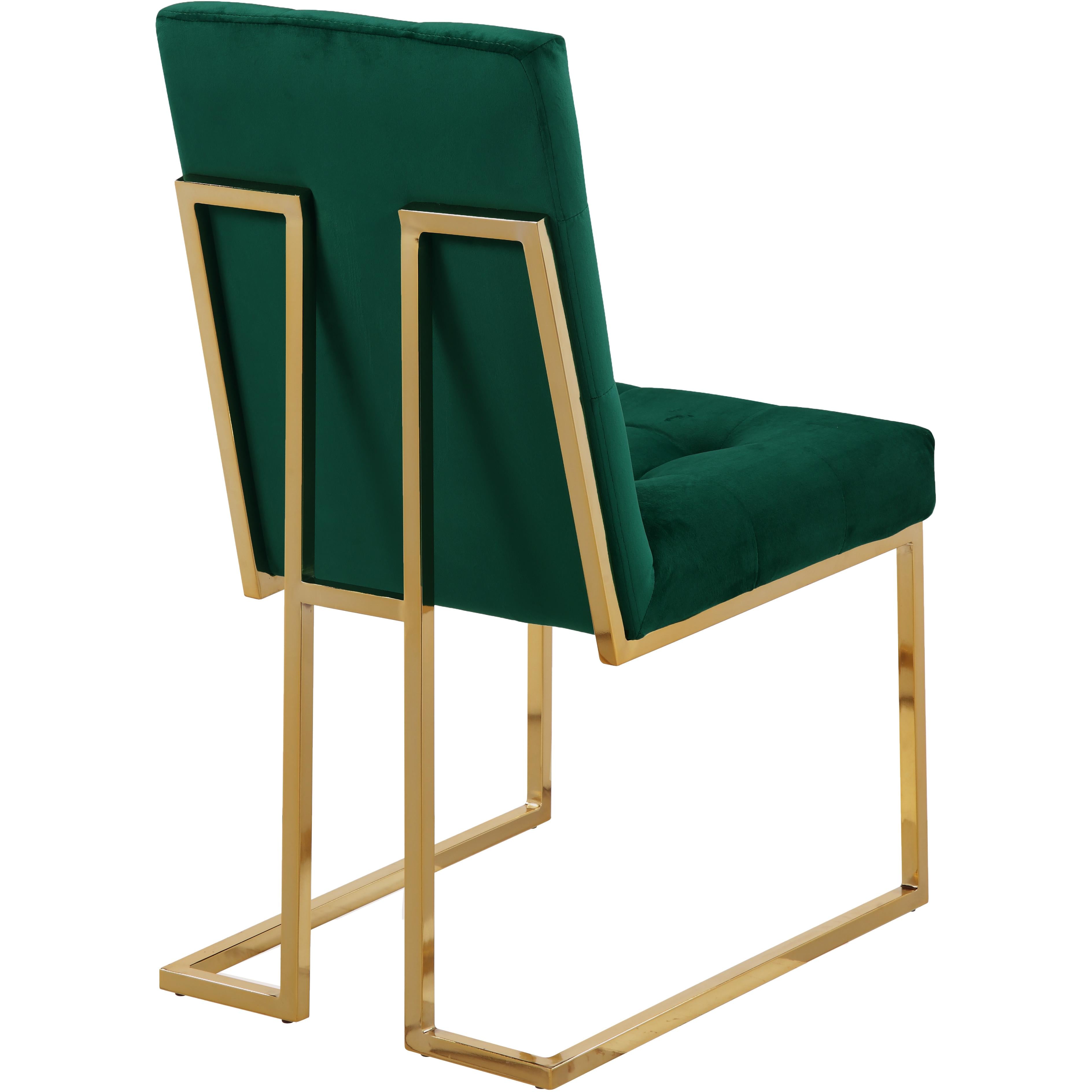 Meridian Pierre Green Velvet Dining Chair