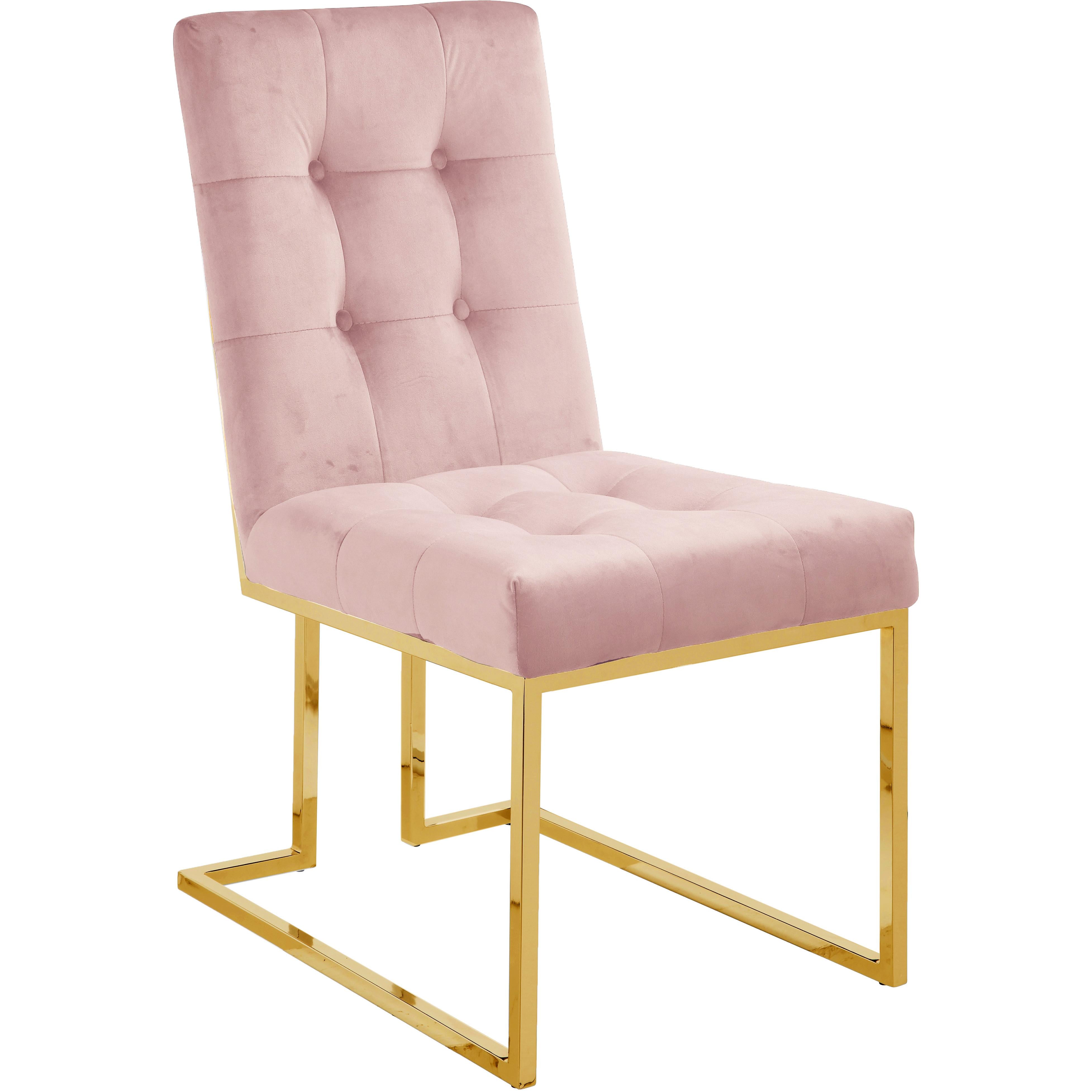 Meridian Pierre Pink Velvet Dining Chair