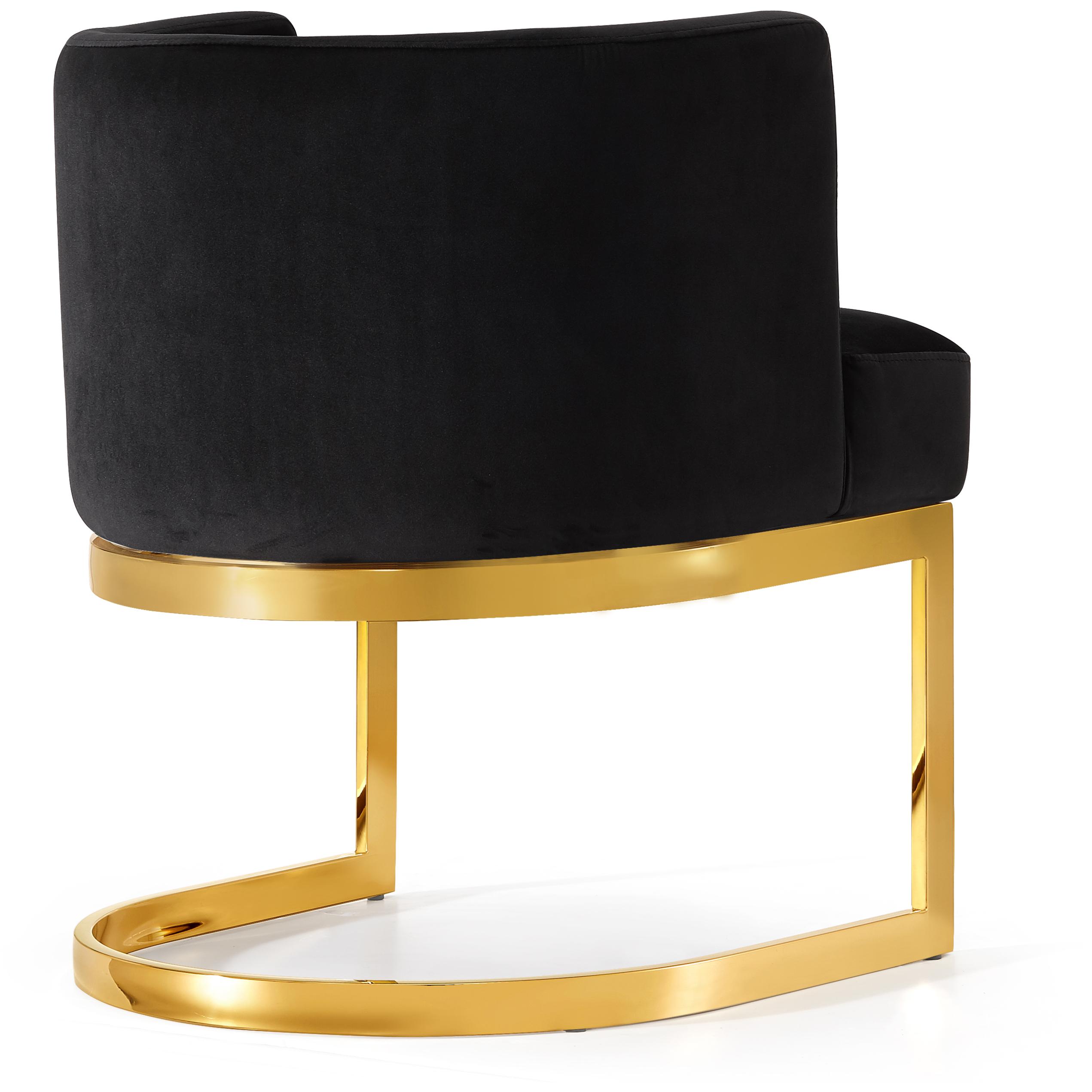 Meridian Gianna Black Velvet Dining Chair