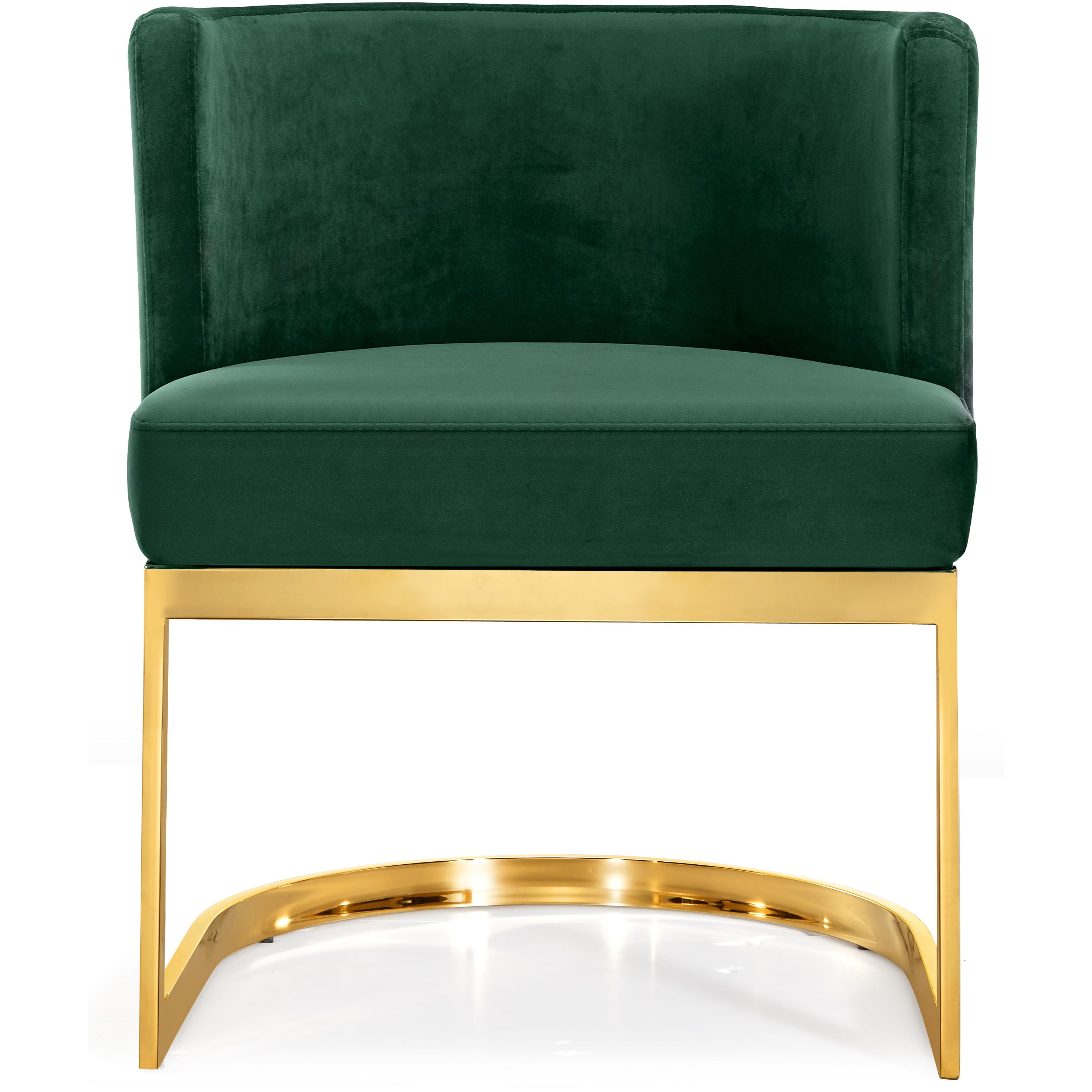 Meridian Gianna Green Velvet Dining Chair
