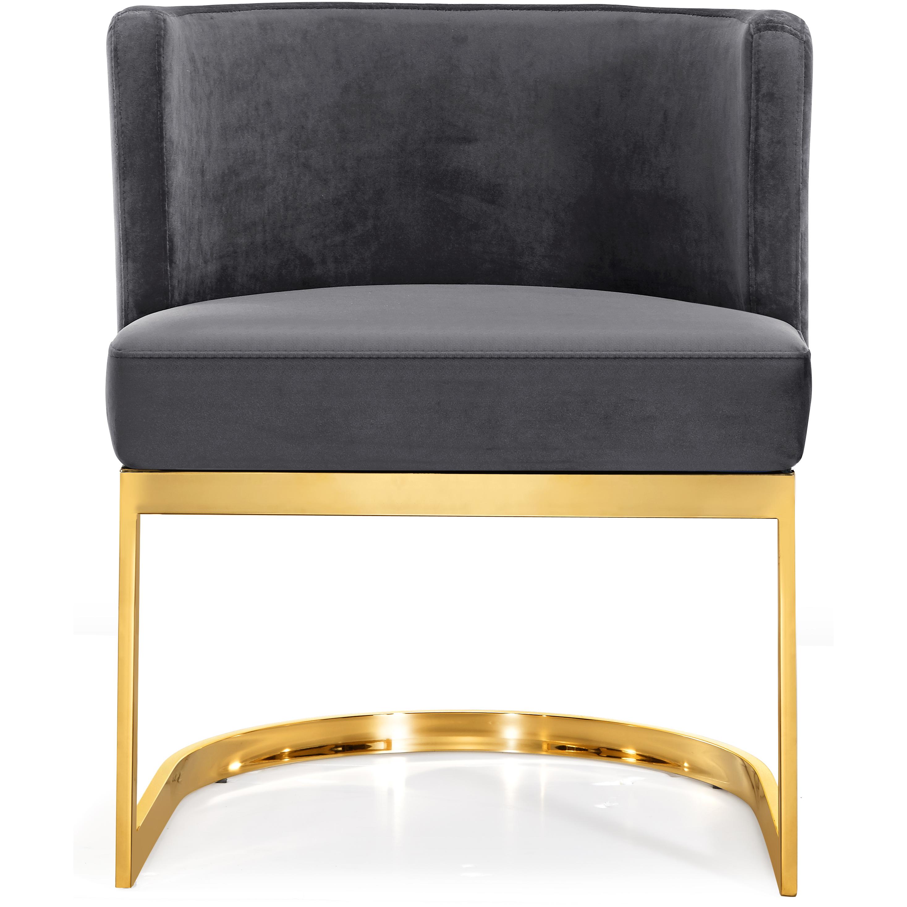 Meridian Gianna Grey Velvet Dining Chair