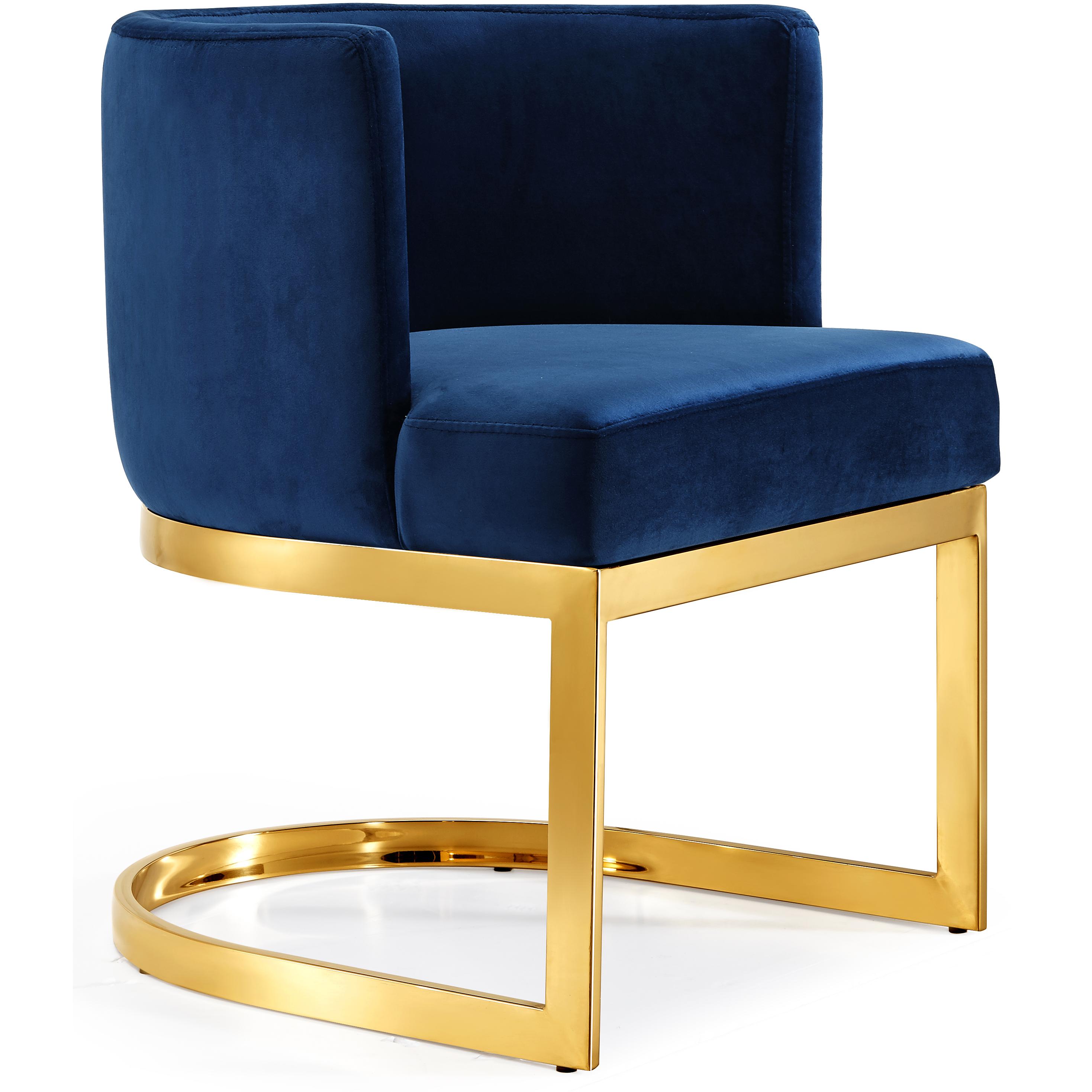 Meridian Gianna Navy Velvet Dining Chair