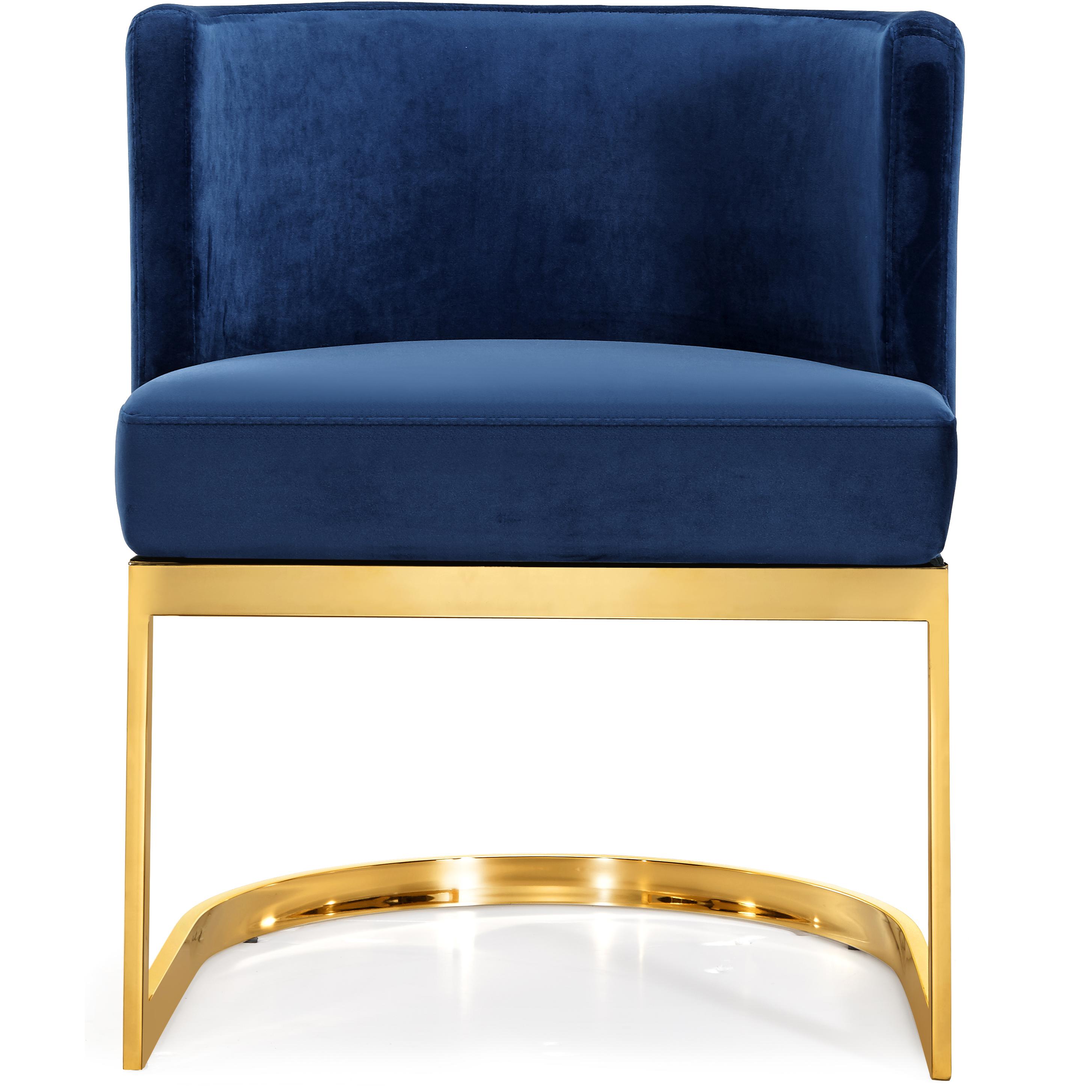 Meridian Gianna Navy Velvet Dining Chair